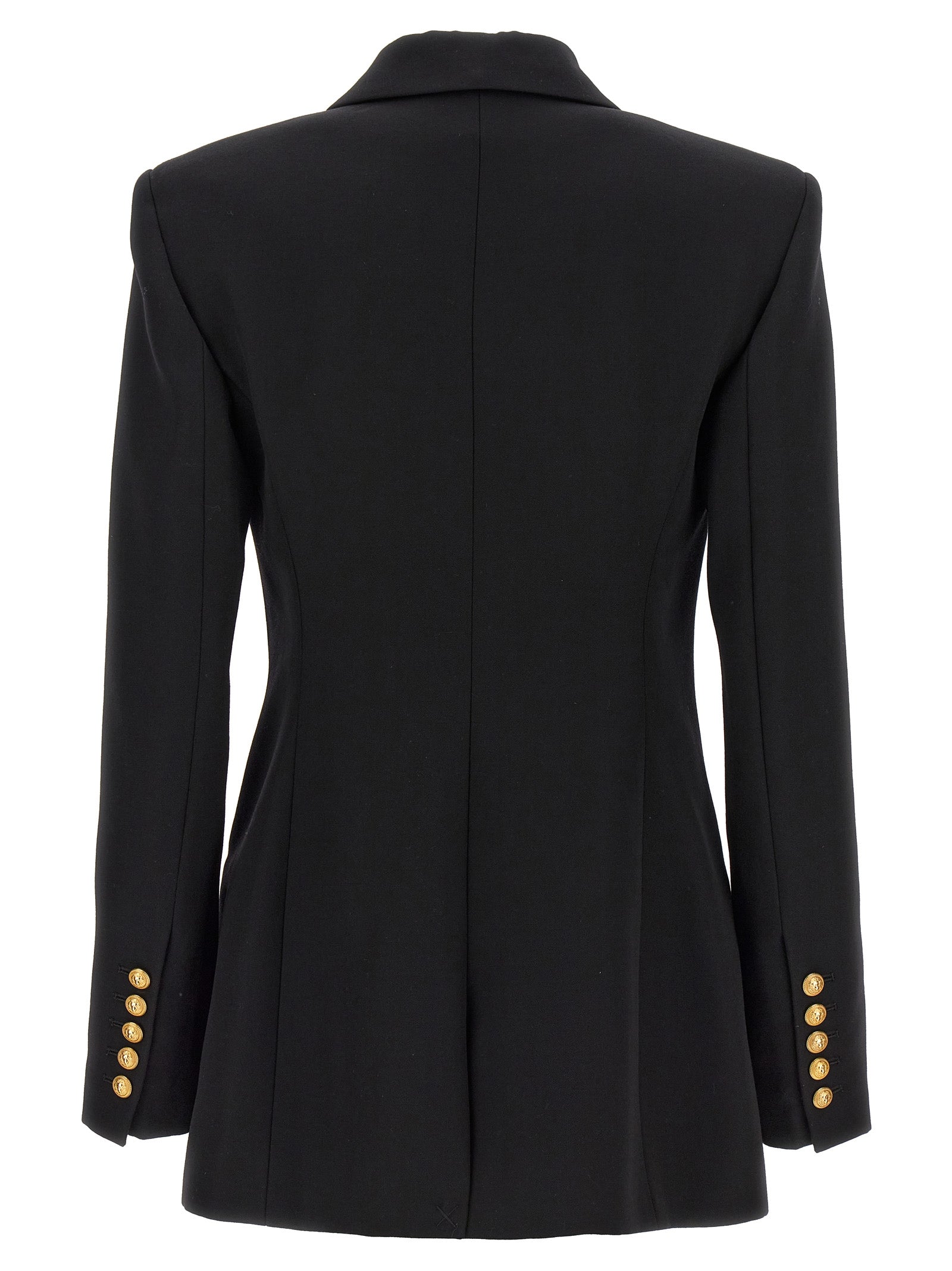 Balmain Logo Button Double-breasted Blazer