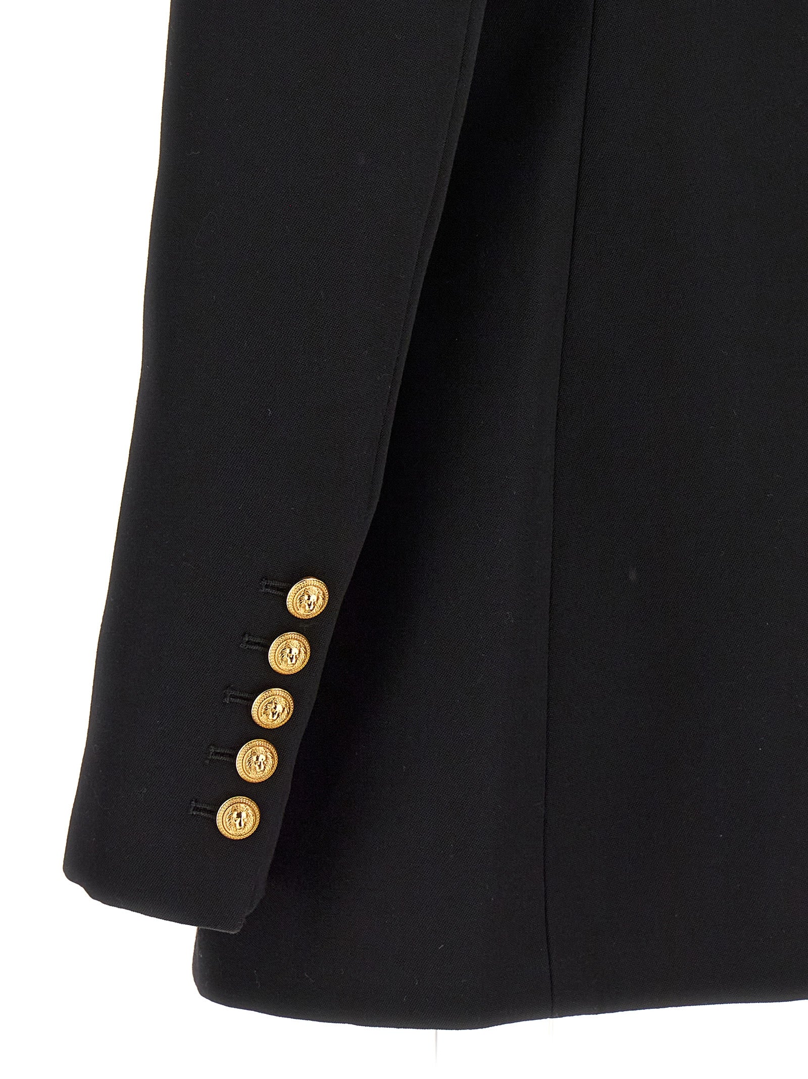 Balmain Logo Button Double-breasted Blazer
