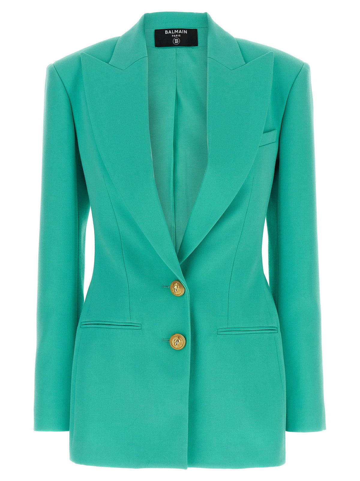 Balmain Logo Button Double-breasted Blazer