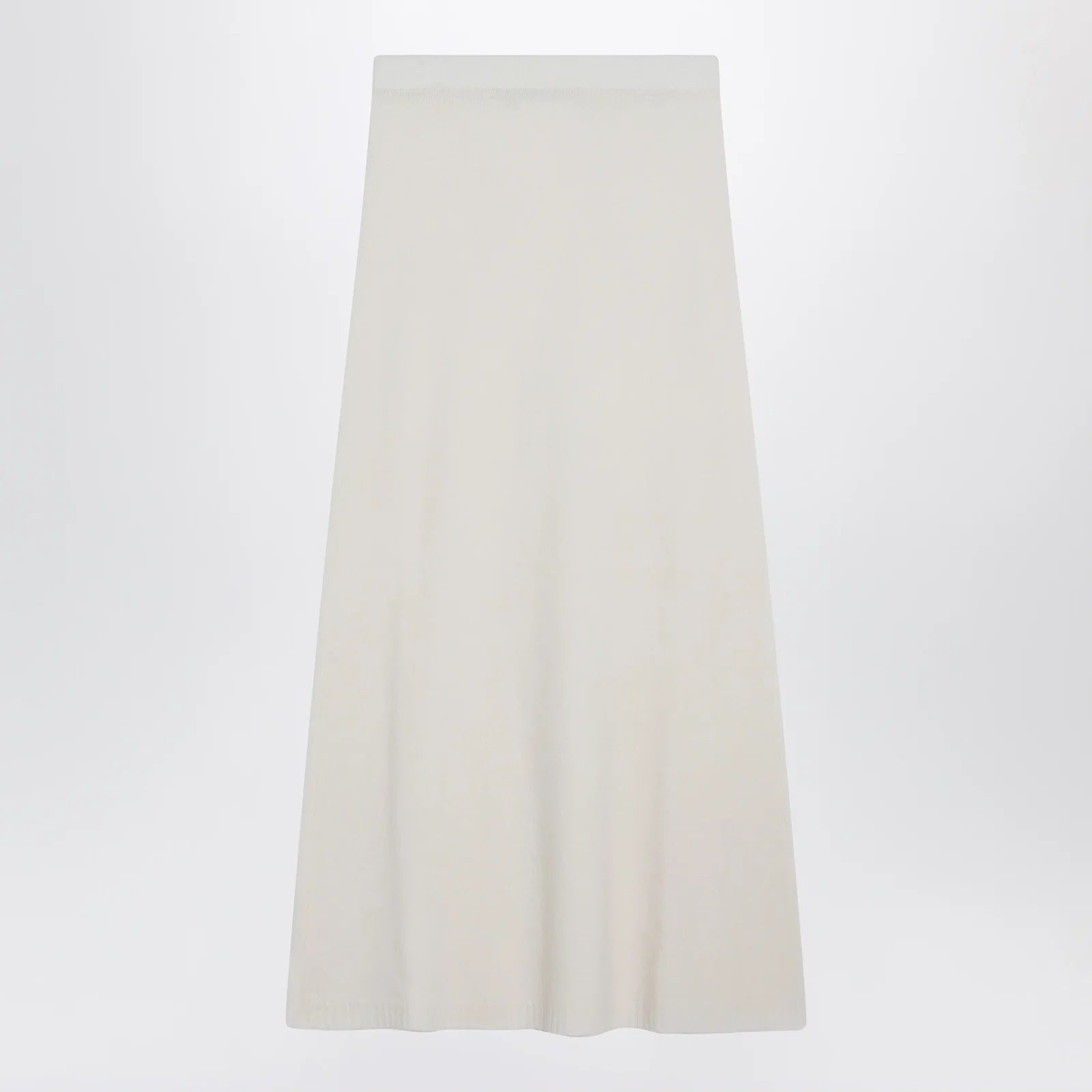 Max Mara Ivory skirt in stretch cashmere knit