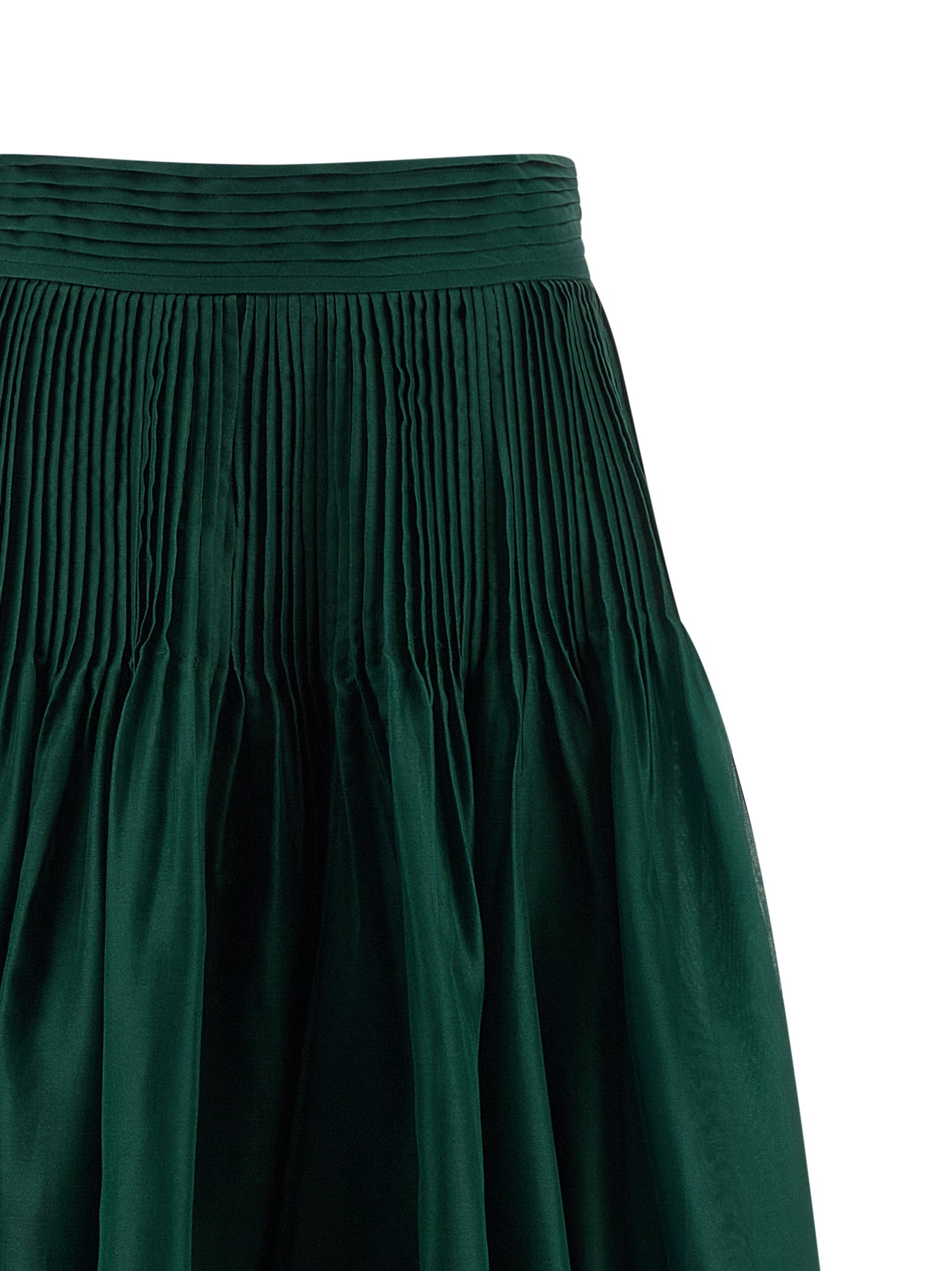 Carolina Herrera Pintucked Organza Skirt