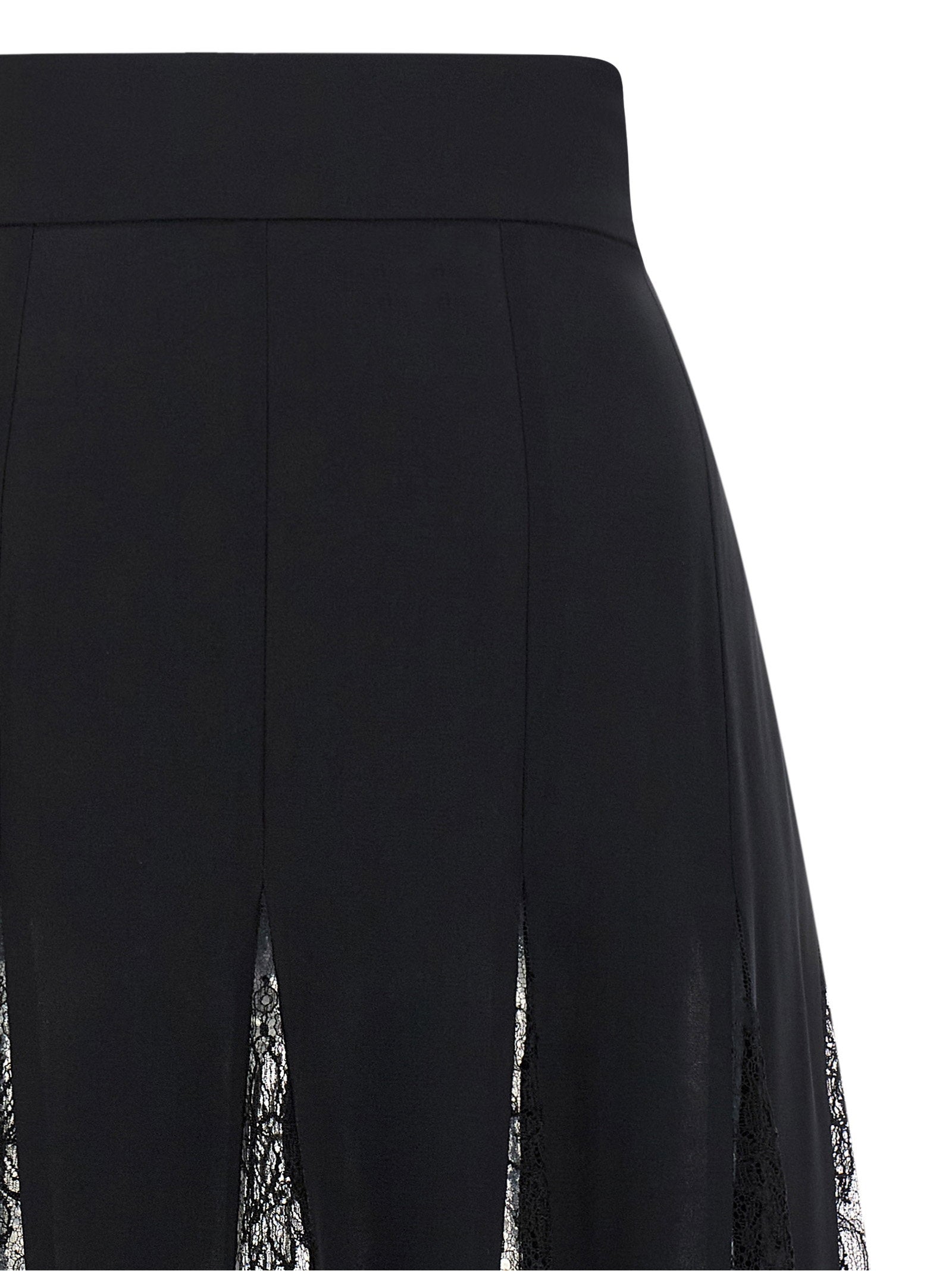 Dolce & Gabbana Charmeuse Skirt With Lace