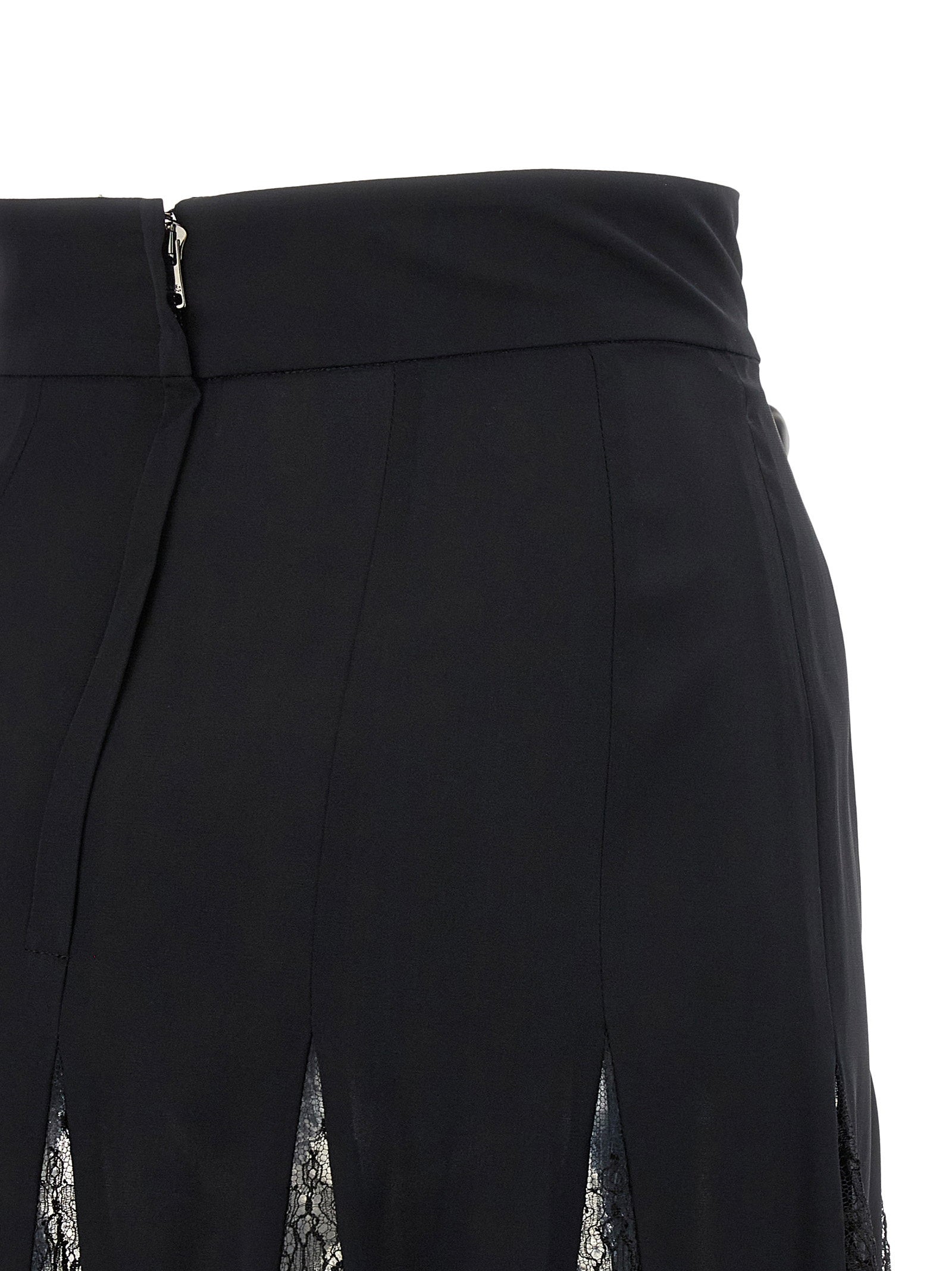 Dolce & Gabbana Charmeuse Skirt With Lace