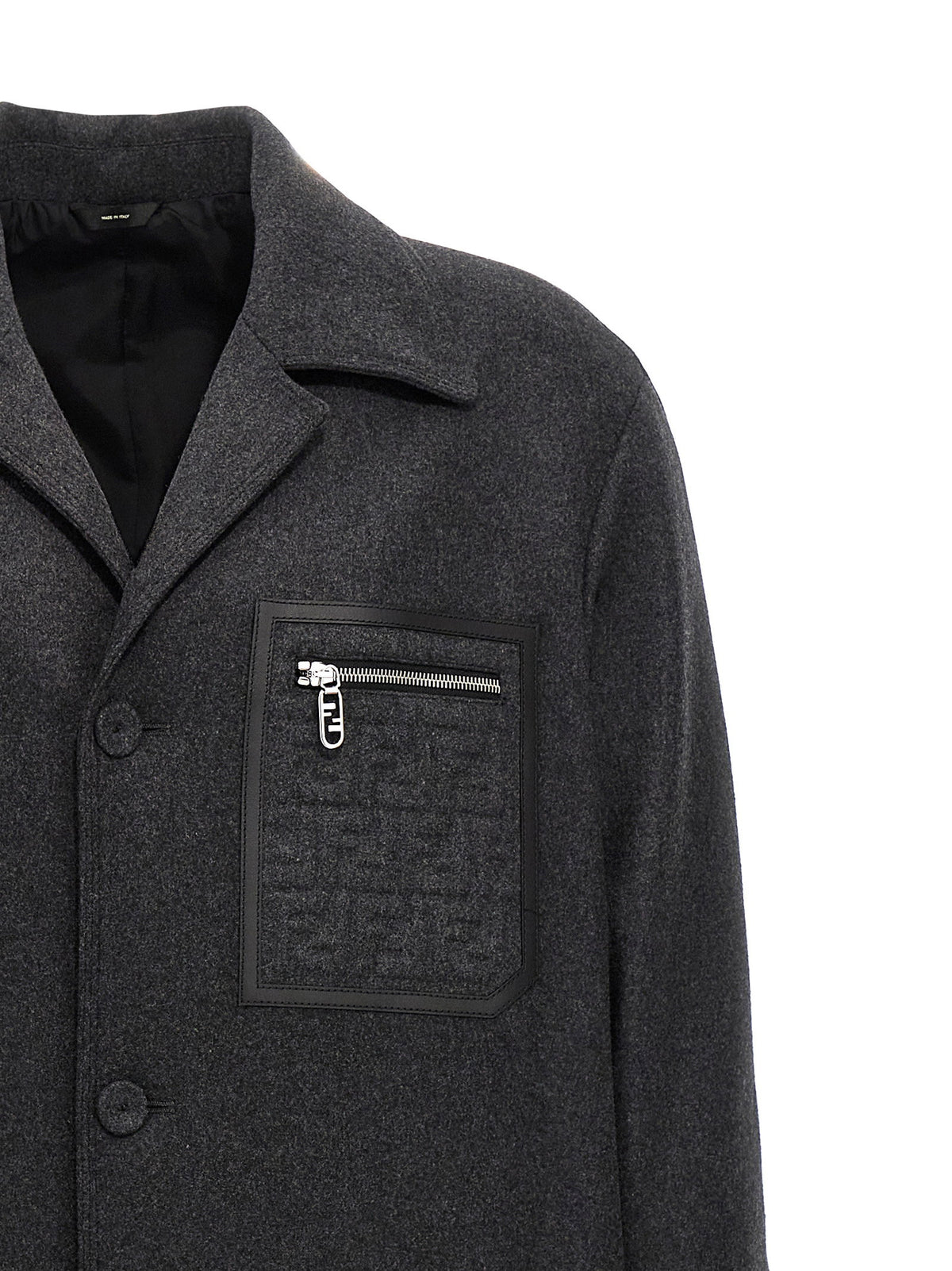 Fendi Single-breasted Cashmere Coat