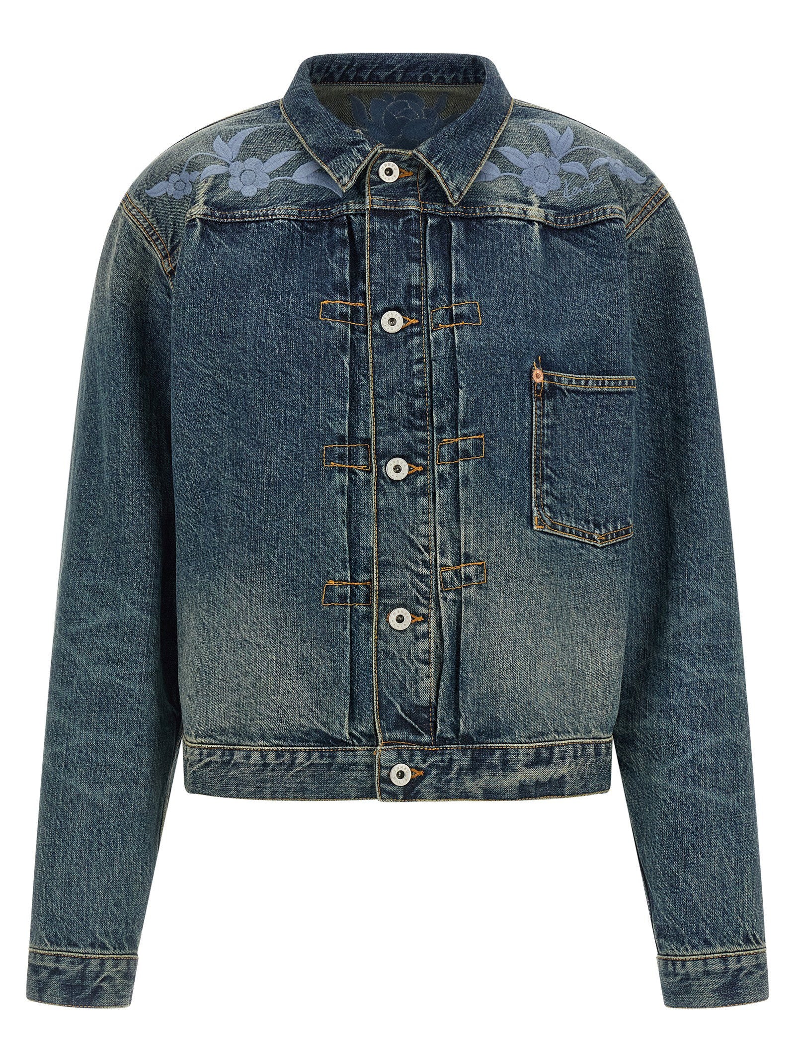 Kenzo Floral Embroidery Denim Jacket