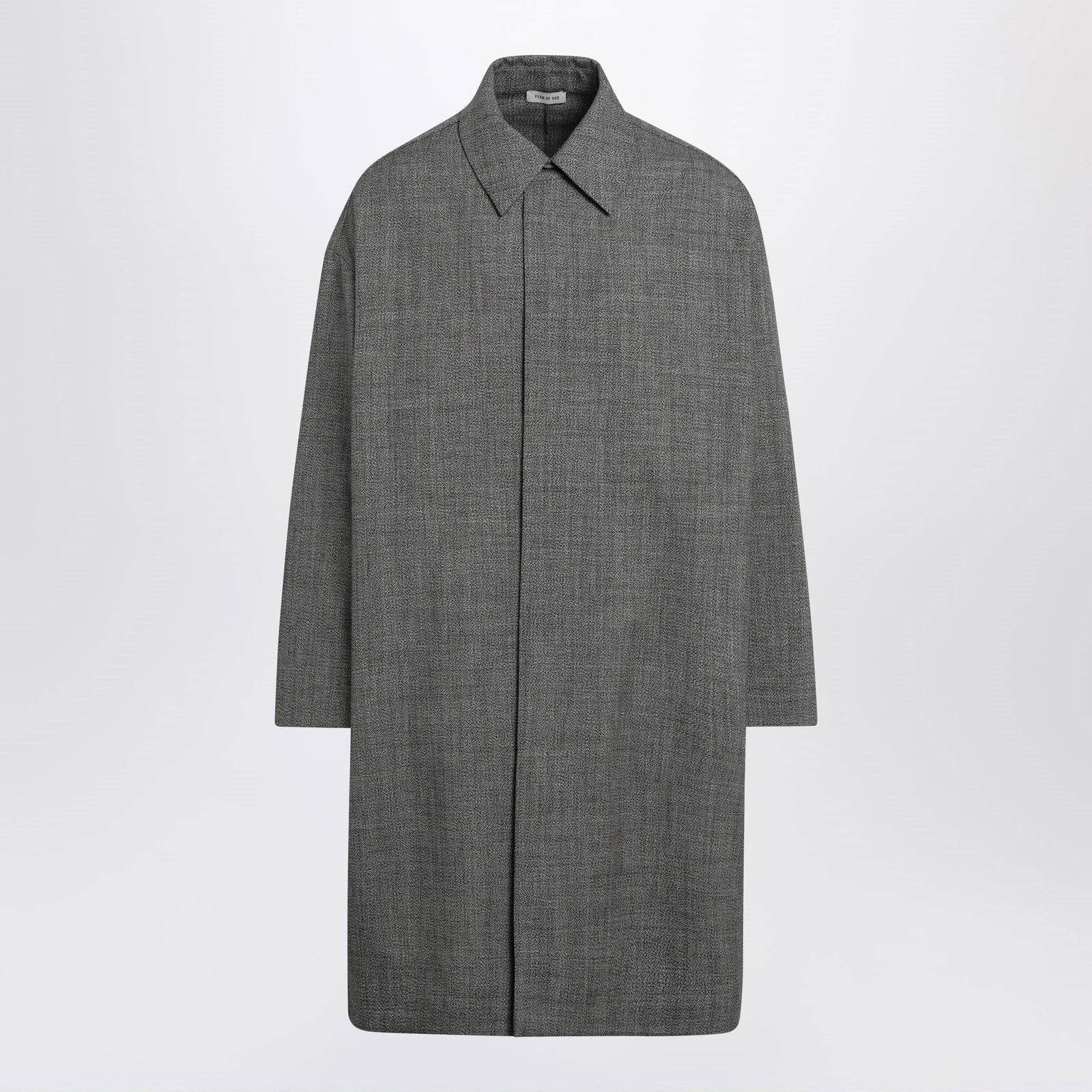 Fear of God Relaxed trench coat in mouliné wool