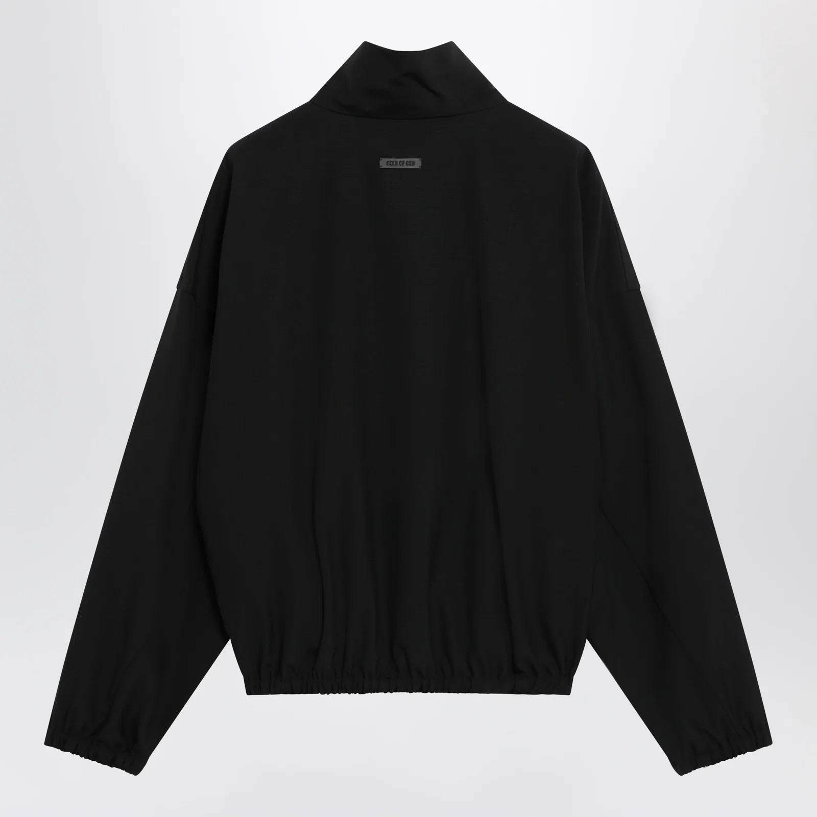 Fear of God Black ripstop wool jacket with black half zip
