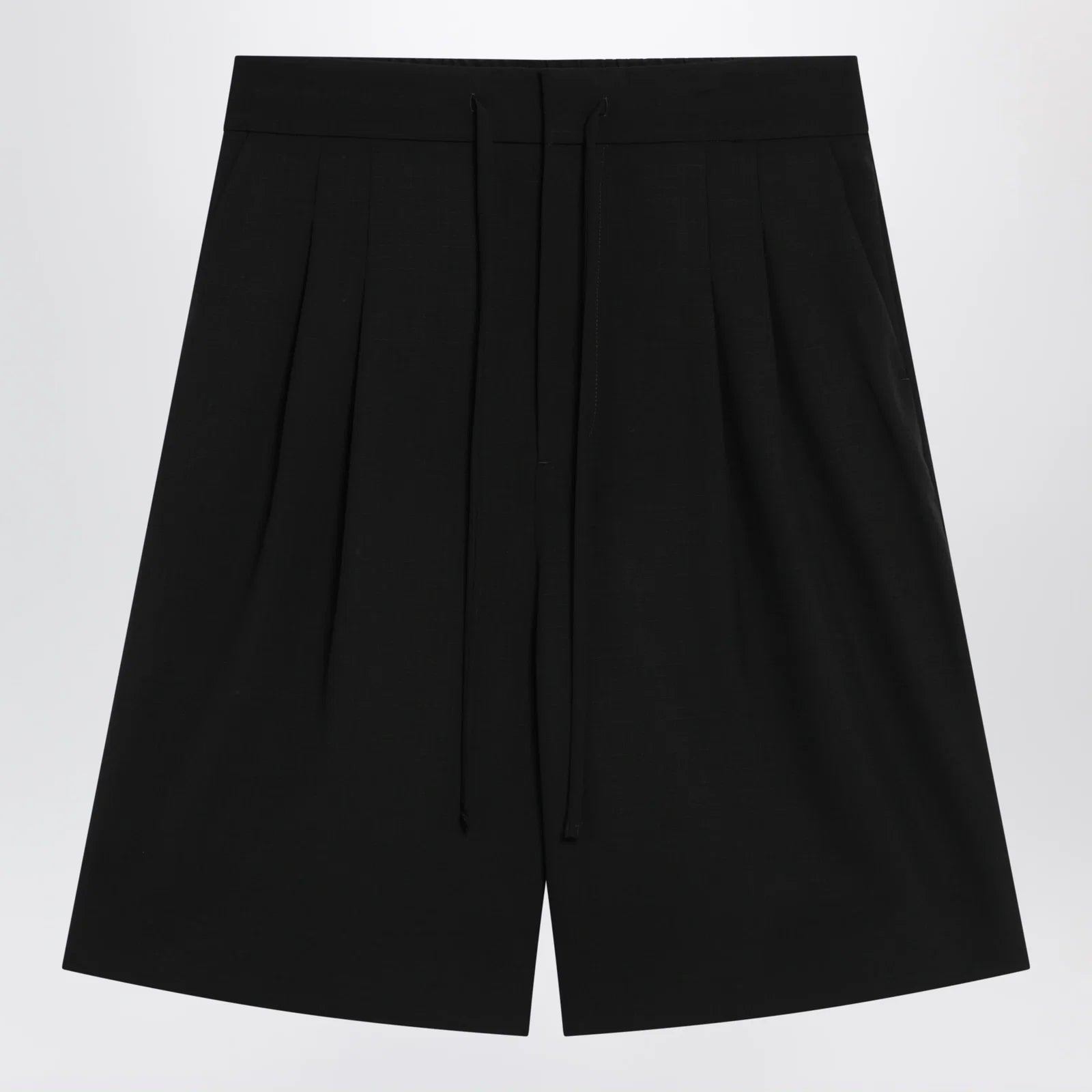 Fear of God Black baggy wool Bermuda shorts