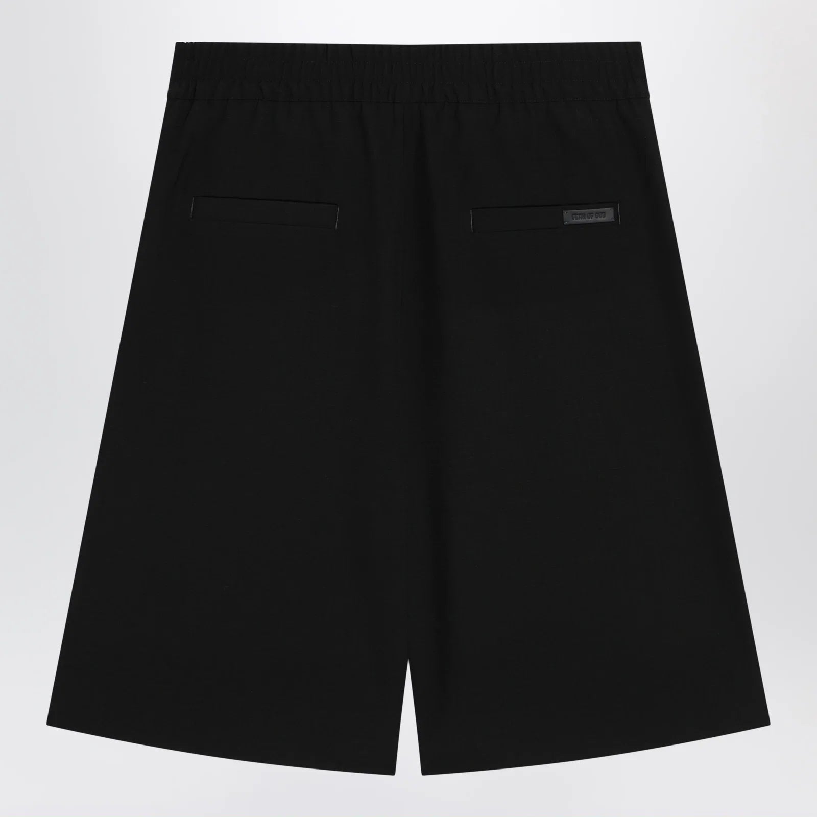 Fear of God Black baggy wool Bermuda shorts