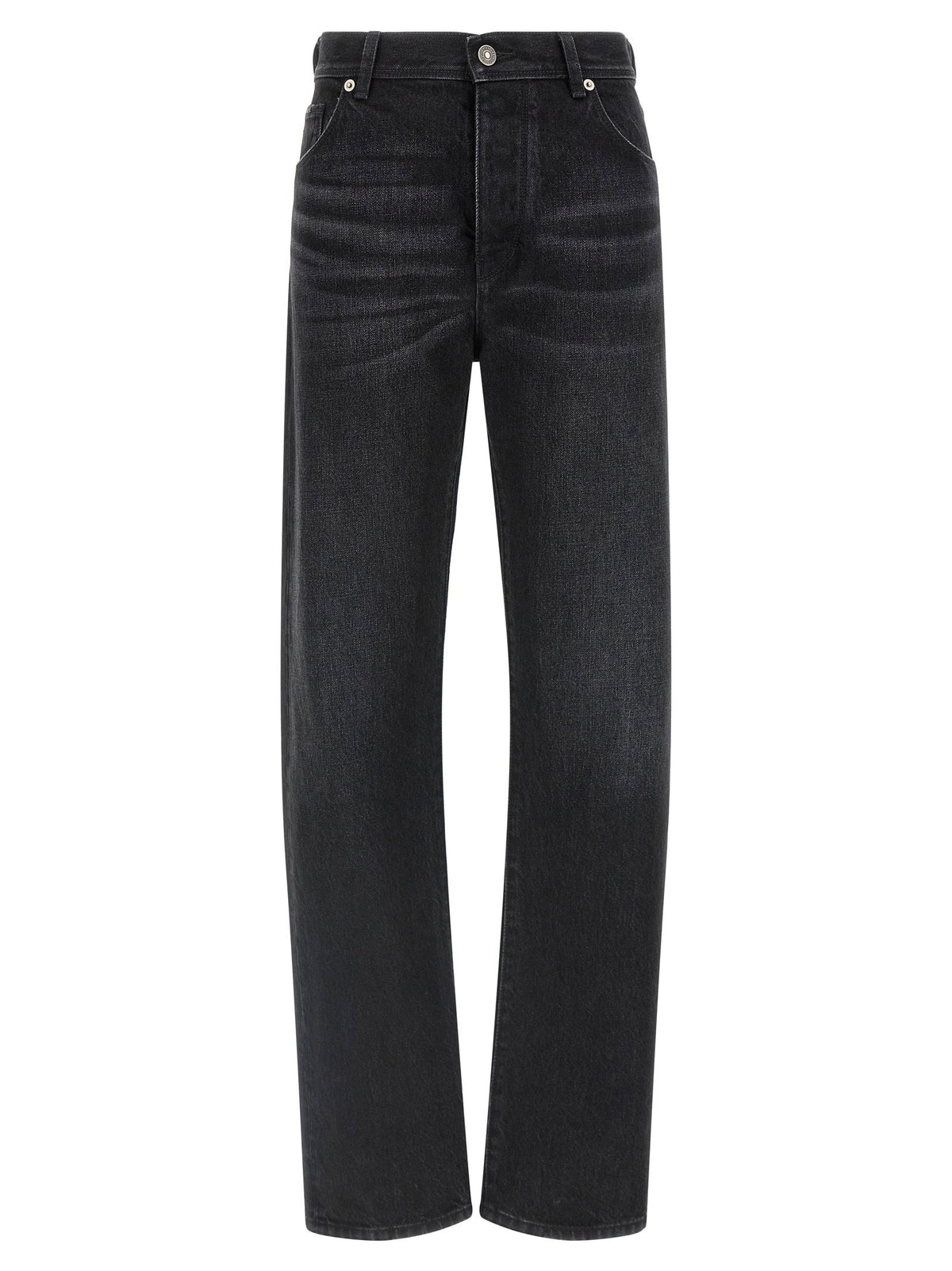 Fendi Yellow Stitching Jeans With Visible Thread