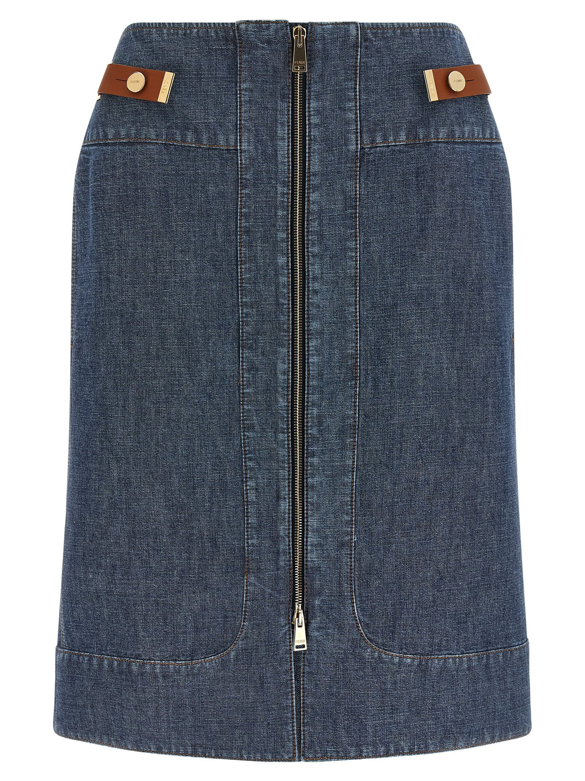 Fendi Chambray Denim Skirt