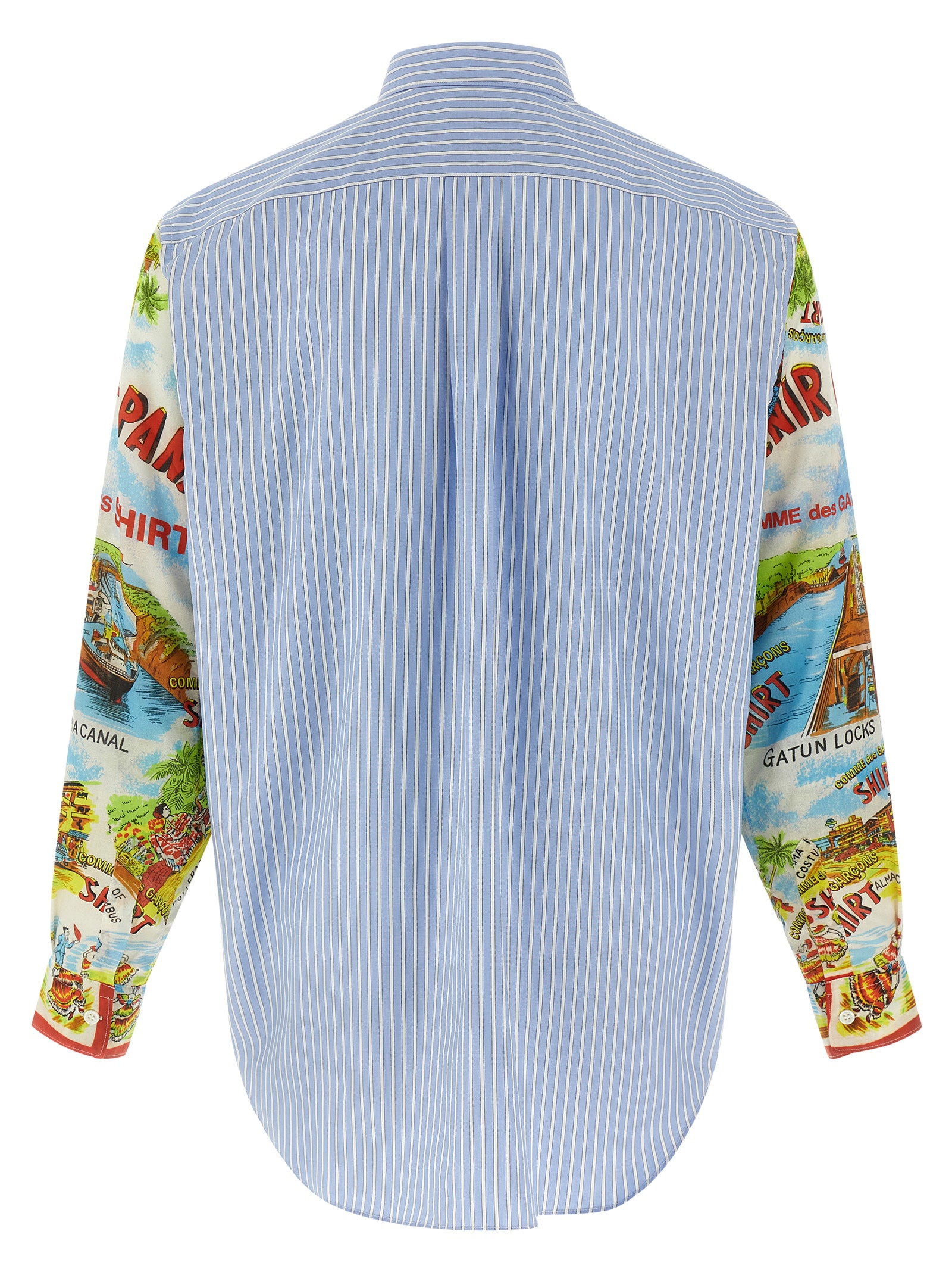 Comme Des Garcons Shirt Patterned Sleeve Shirt