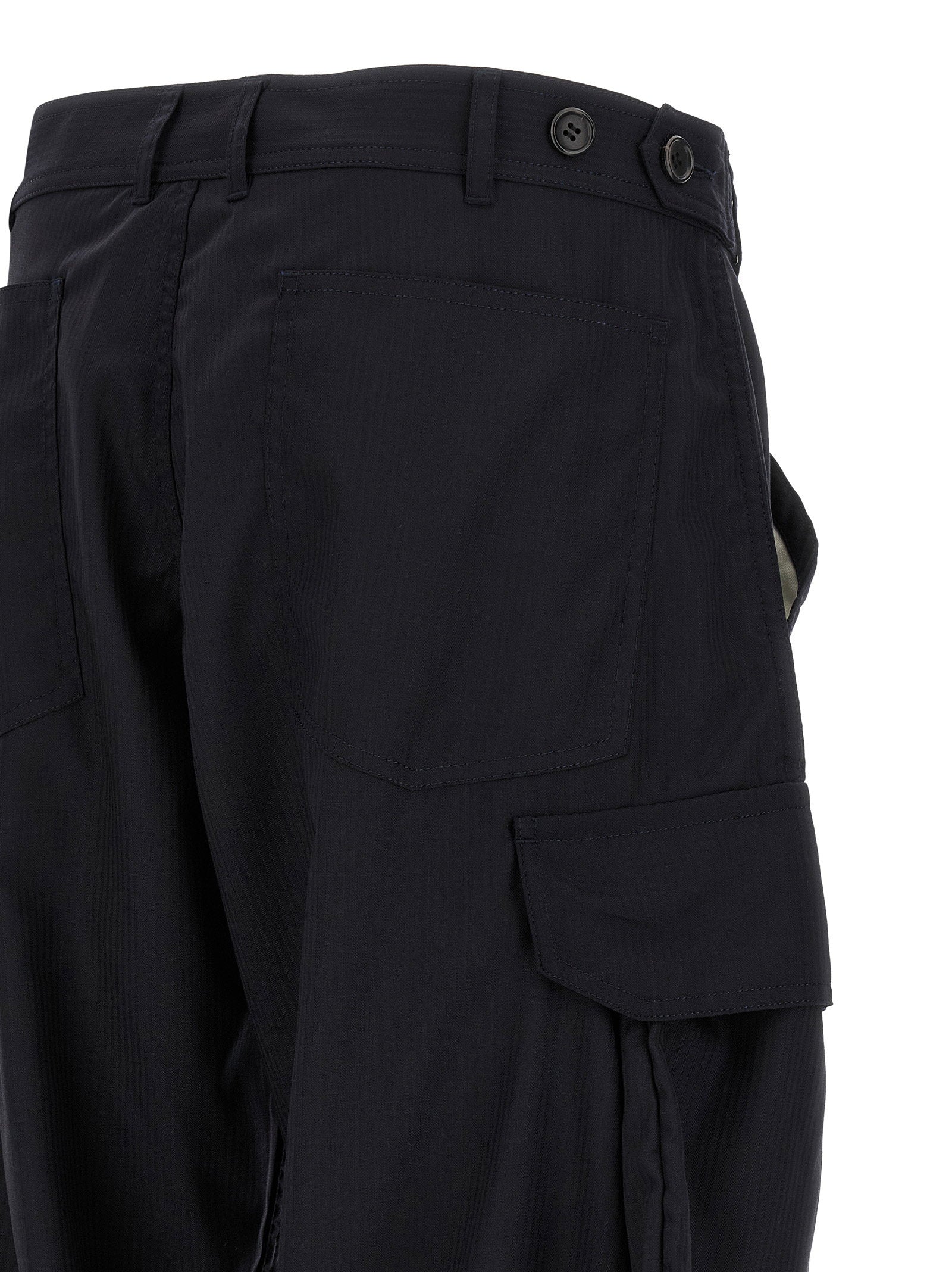 Comme Des Garcons Shirt Pinstriped Cargo Pants