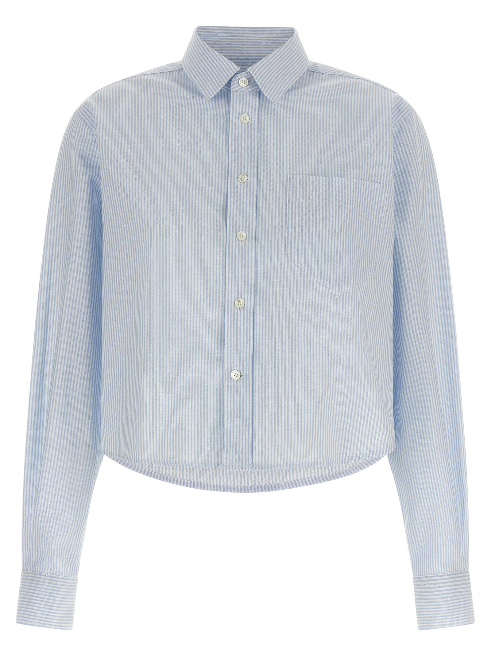 Ami Paris Ami De Coeur Cropped Shirt