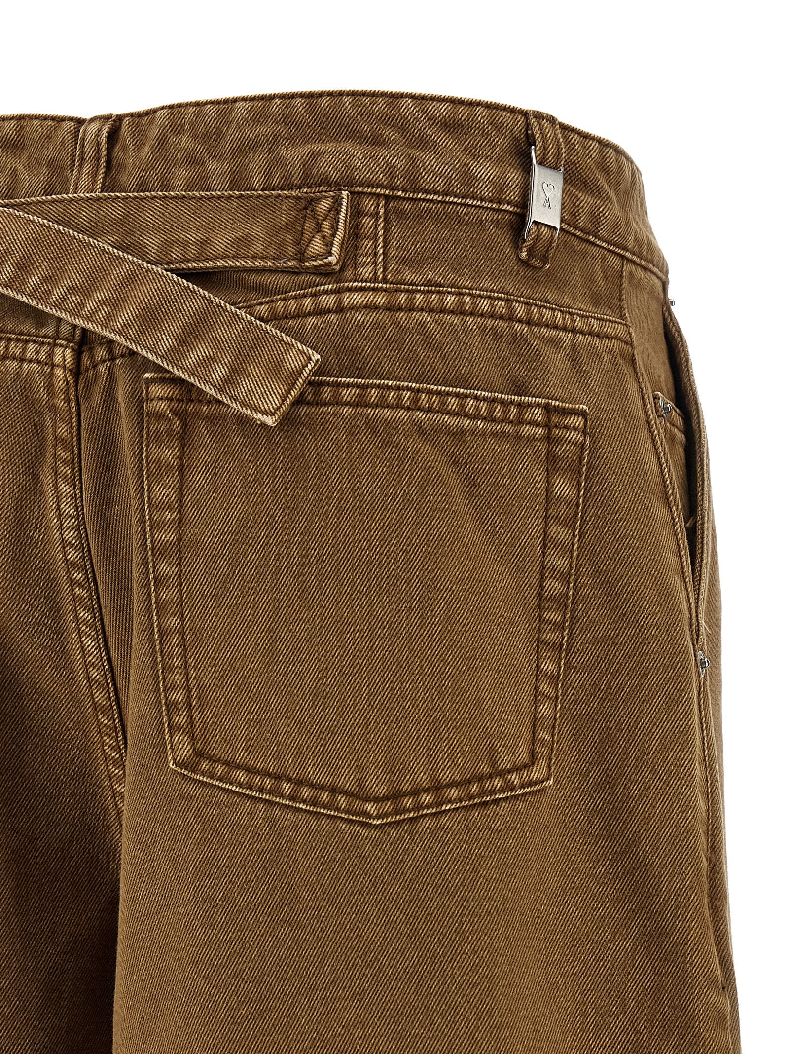Ami Paris Denim Bermuda Shorts