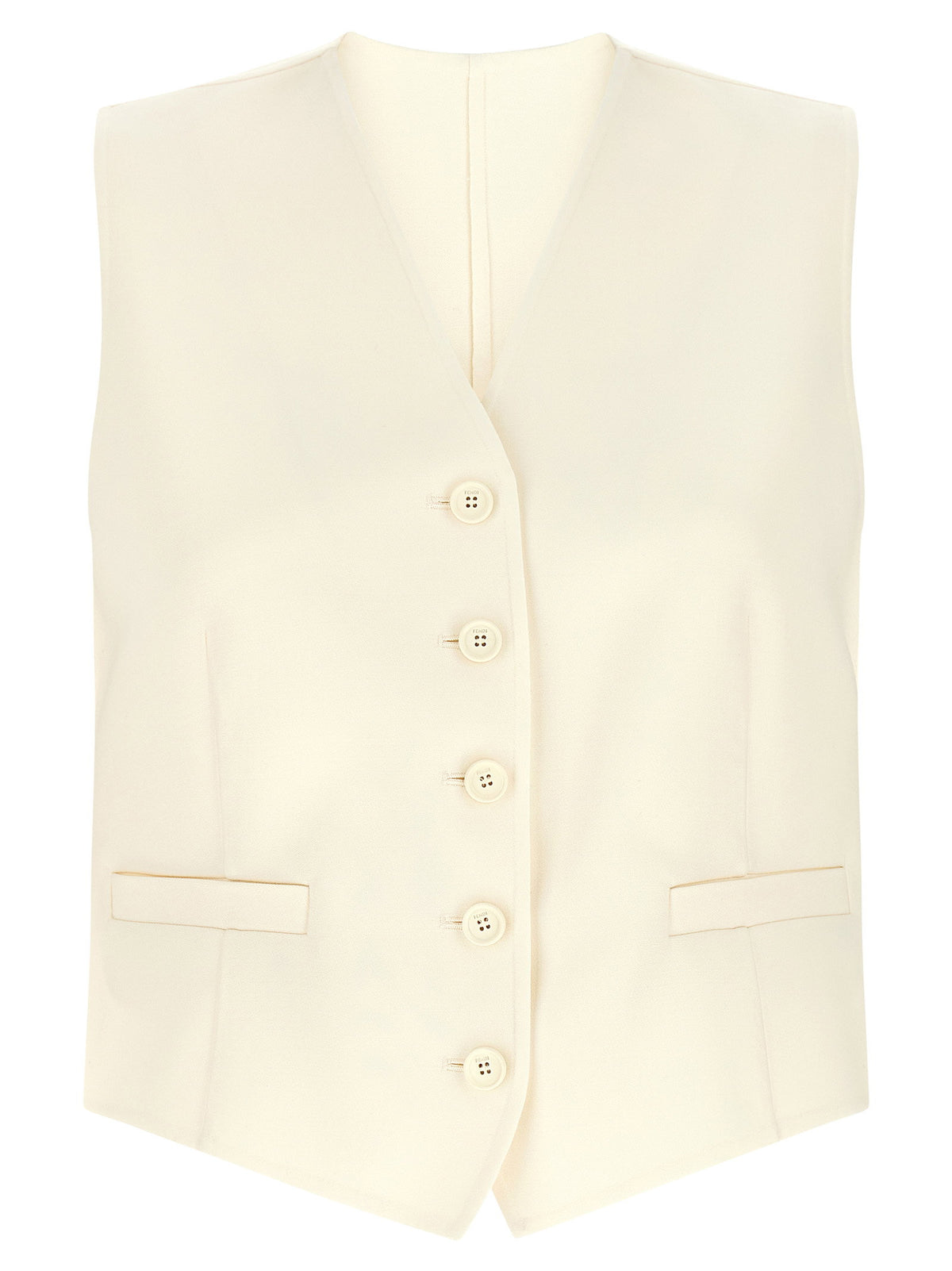 Fendi White Tuxedo Vest