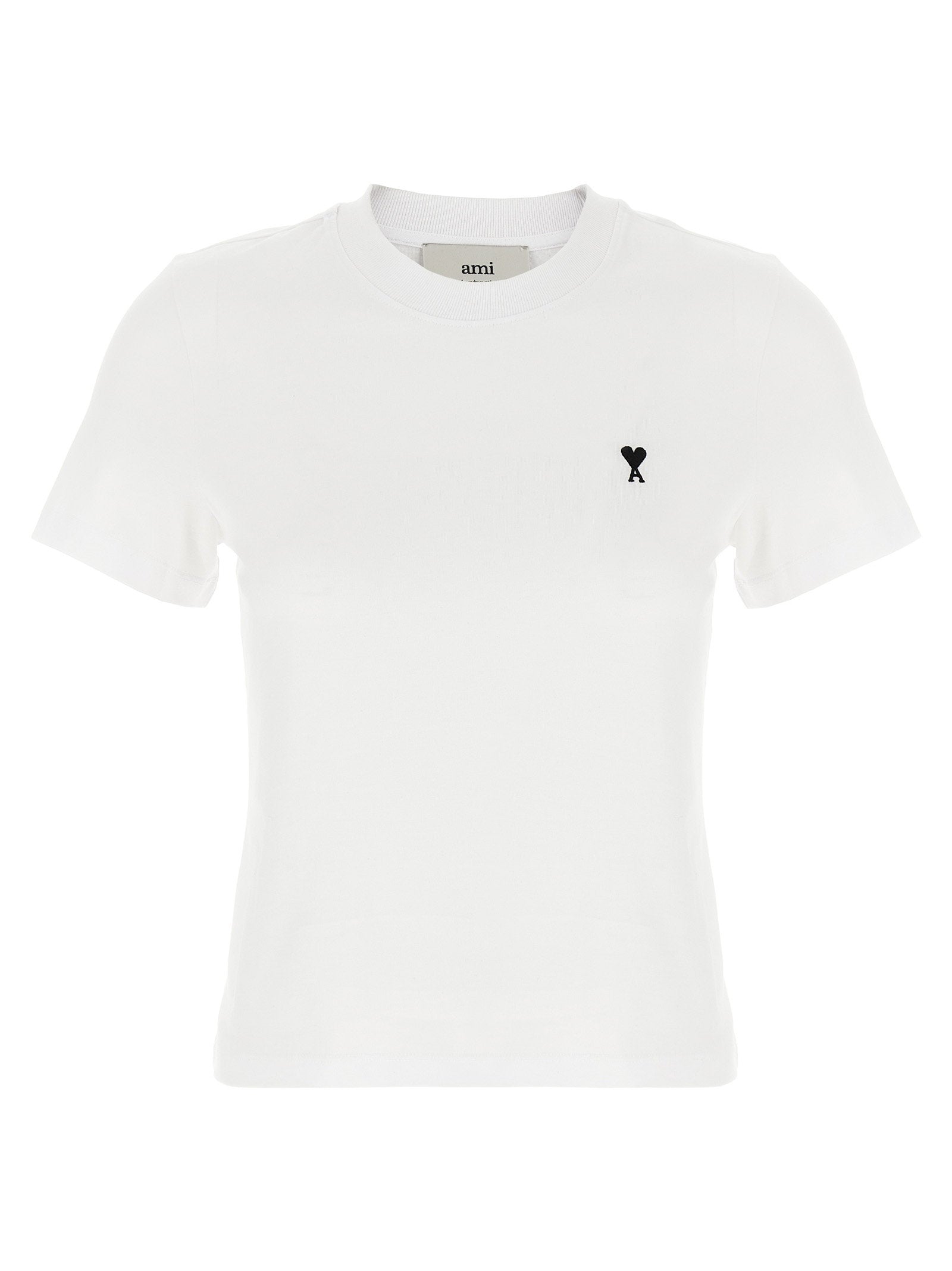 Ami Paris Ami De Coeur Cropped T-shirt