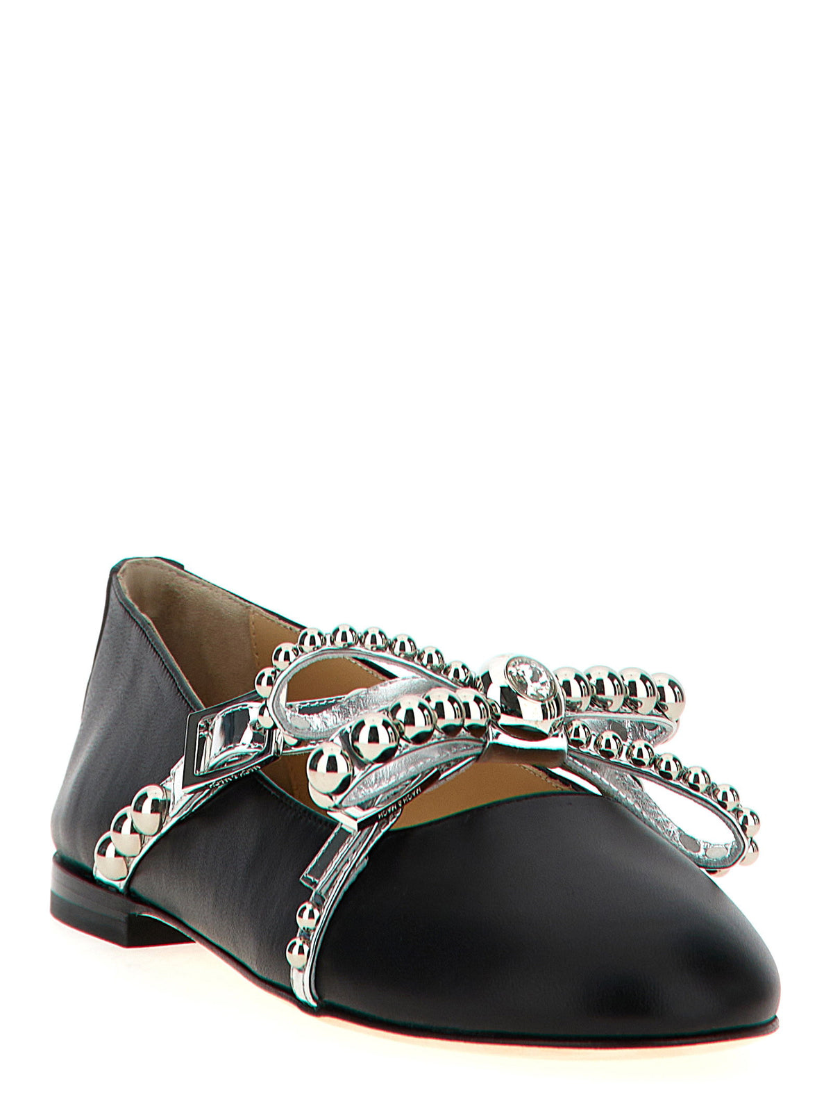 Mach & Mach Crystal Studs Ballet Flats