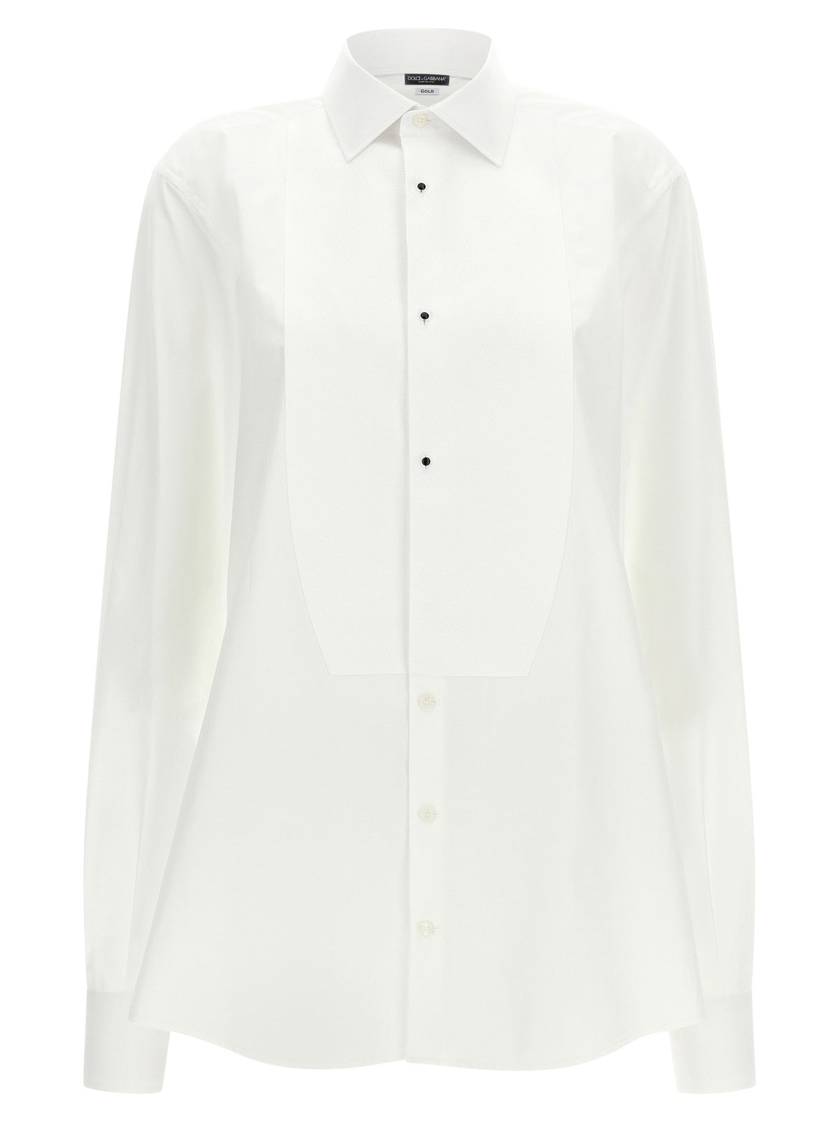 Dolce & Gabbana Gold Tuxedo Shirt