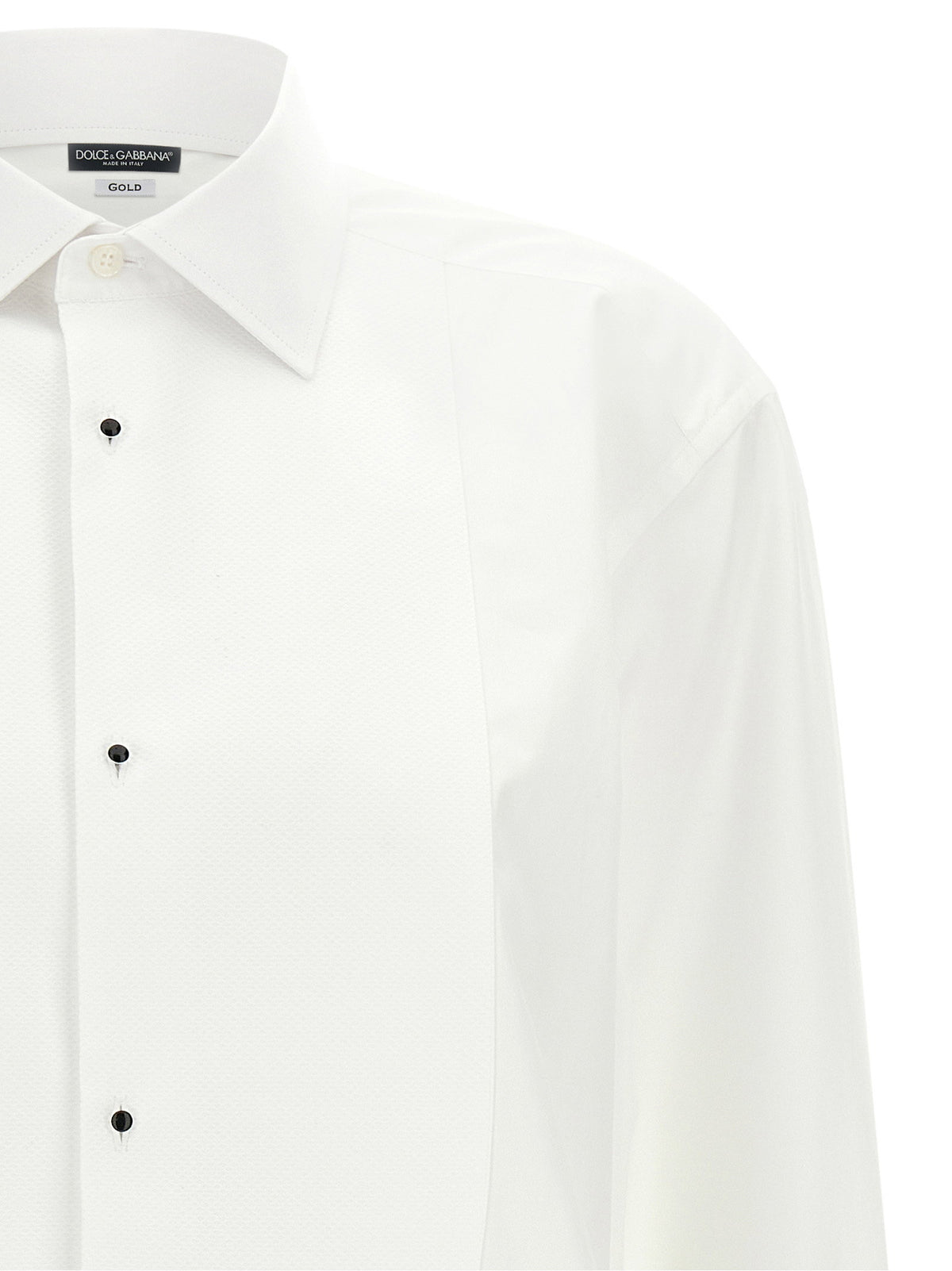 Dolce & Gabbana Gold Tuxedo Shirt