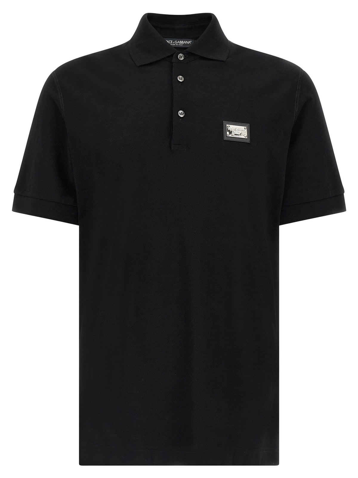 Dolce & Gabbana Logo Plate Polo Shirt