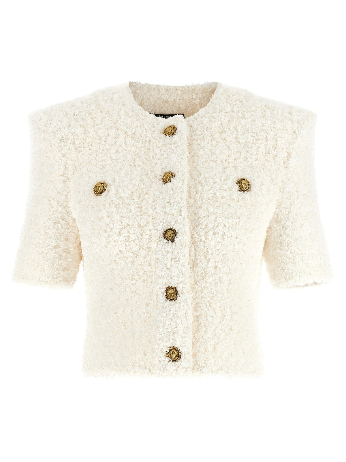Balmain Cardigan Tweed Plumetis