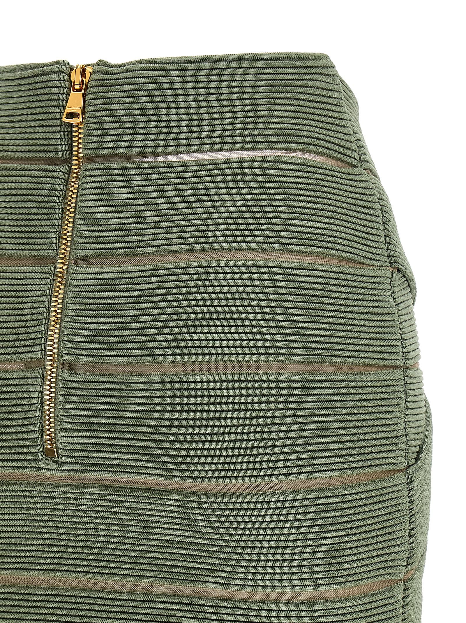 Balmain V-shaped Waist Skirt