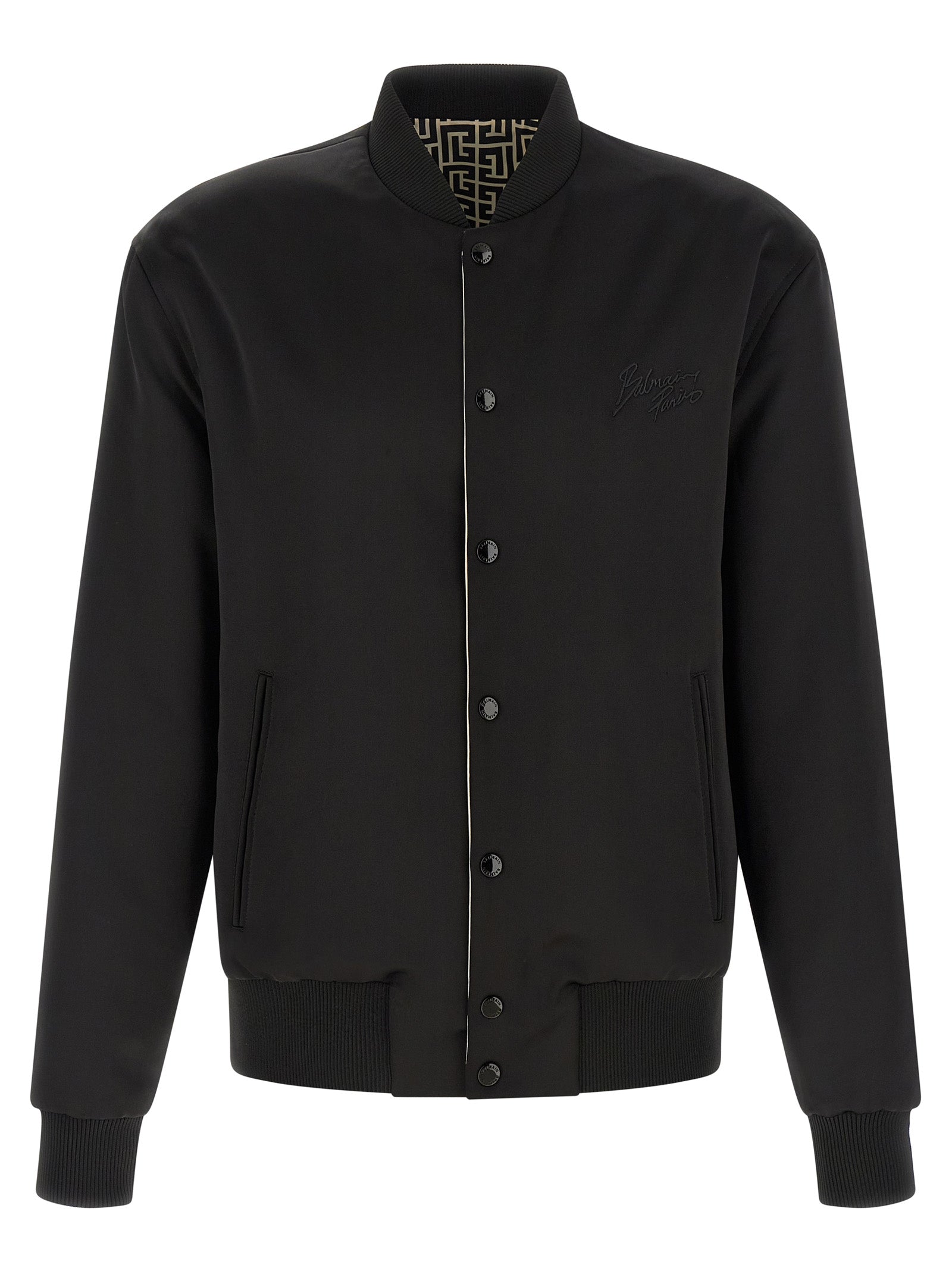 Balmain Monogram Reversible Bomber Jacket