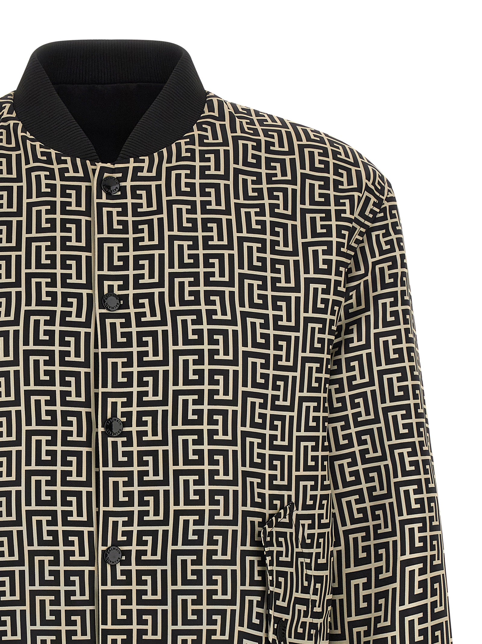 Balmain Monogram Reversible Bomber Jacket