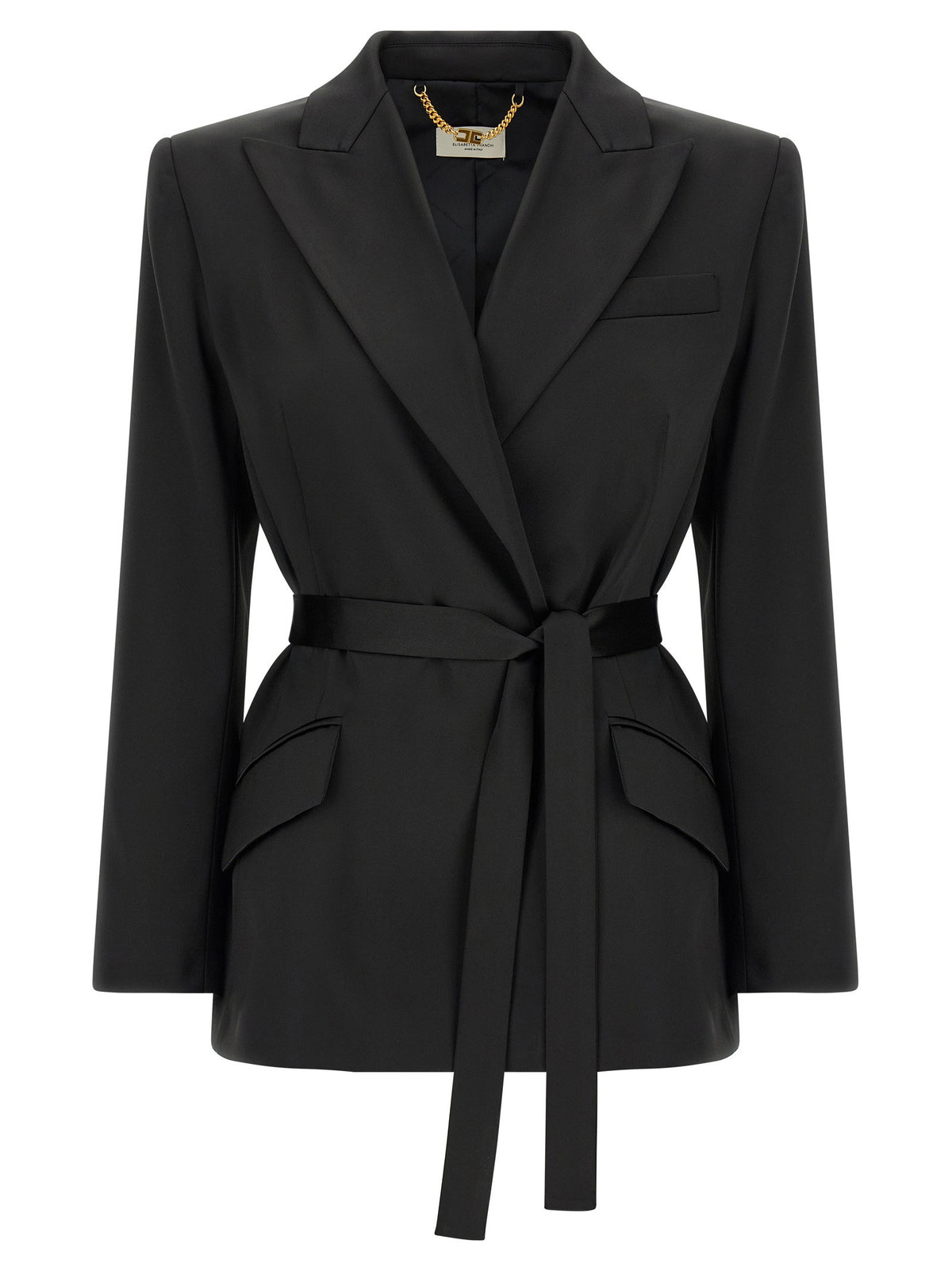 Elisabetta Franchi Stretch Satin Blazer