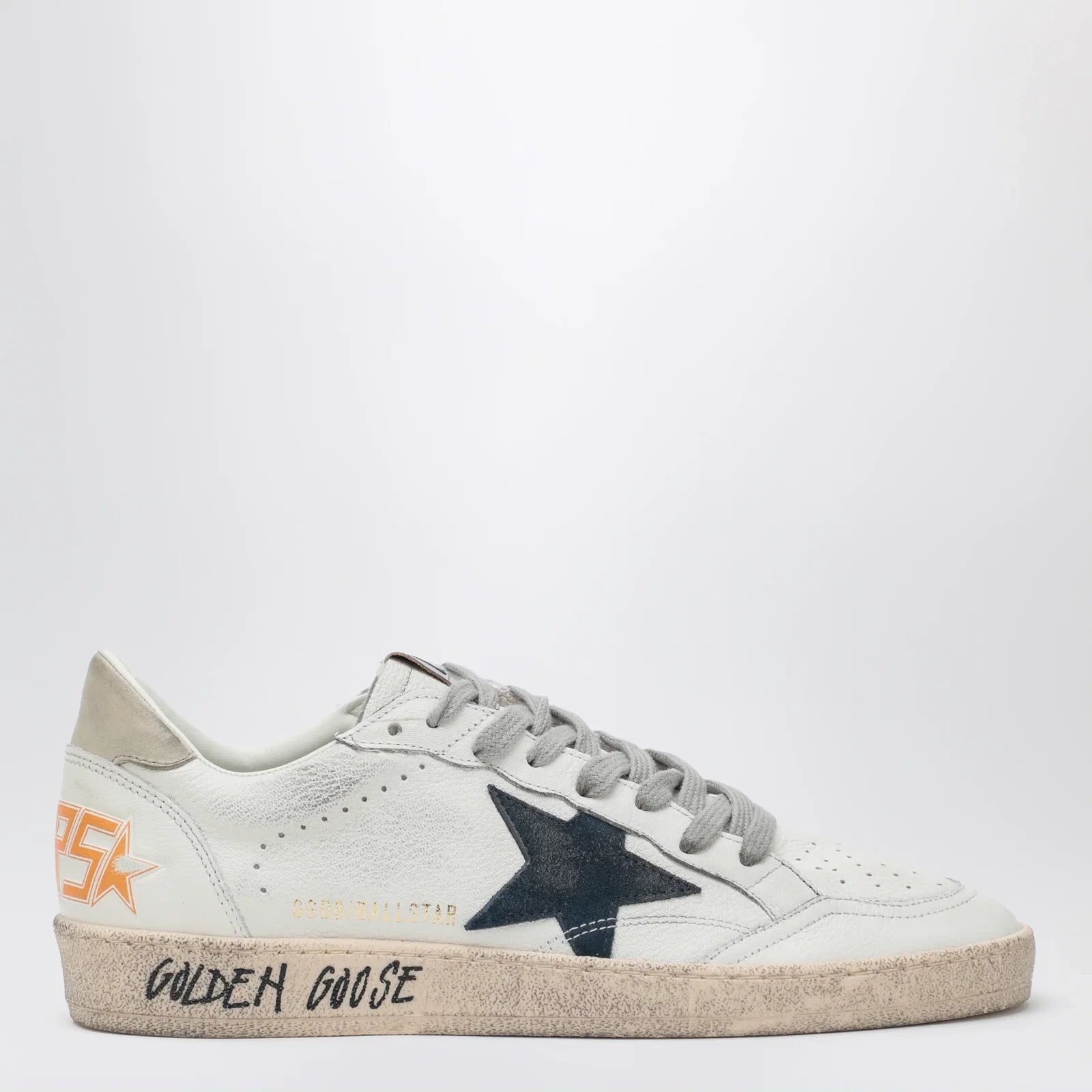 Golden Goose Ball Star Sneakers in white/blue/ice