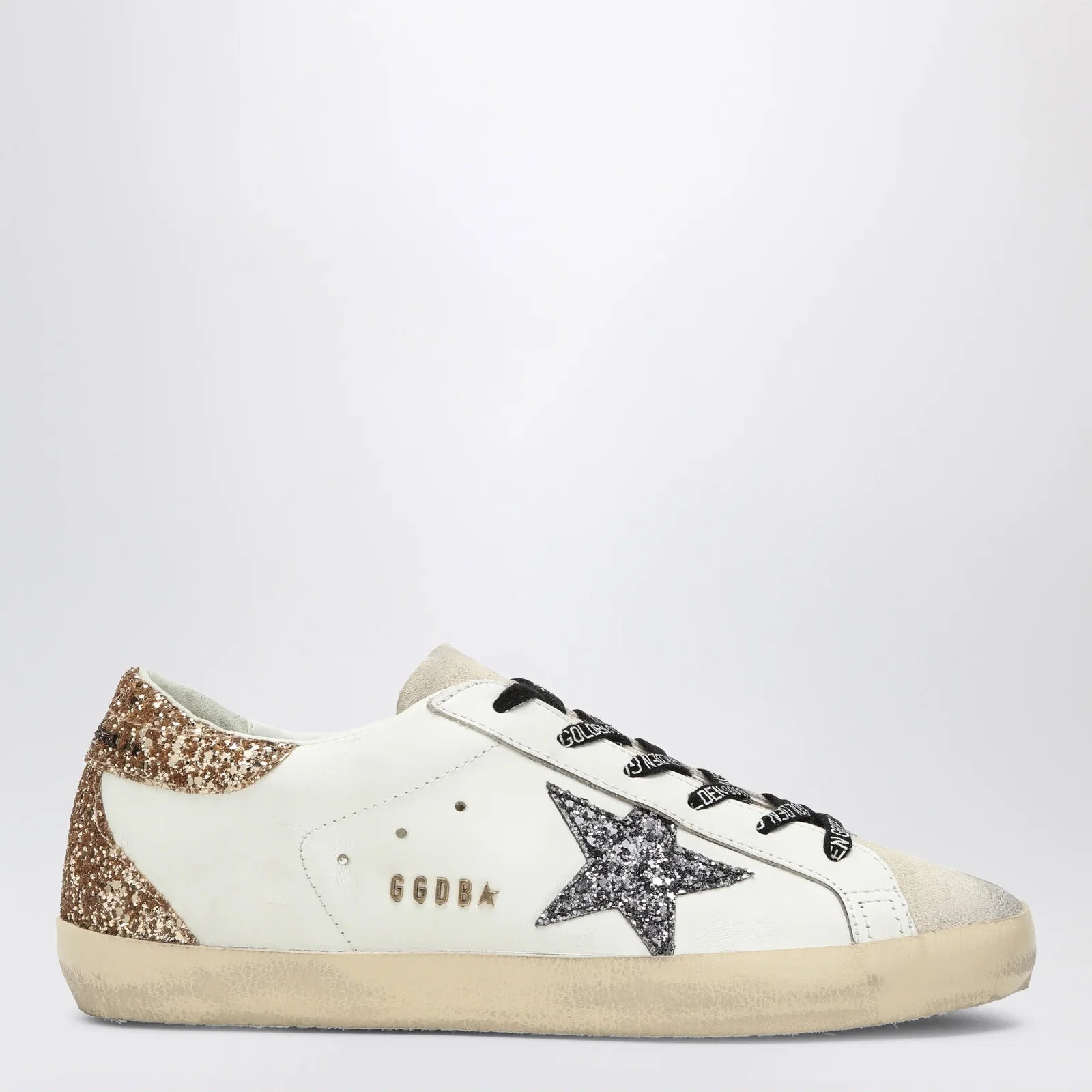 Golden Goose White/silver/gold Super-Star Sneakers