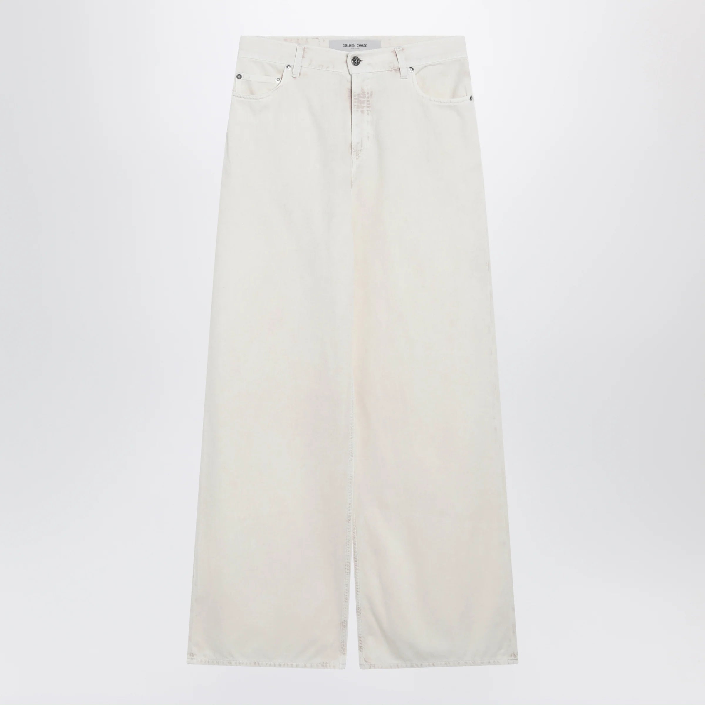 Golden Goose White wide-leg denim trousers