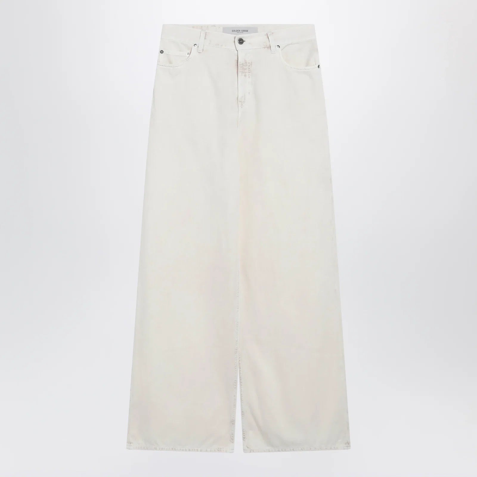 Golden Goose White wide-leg denim trousers