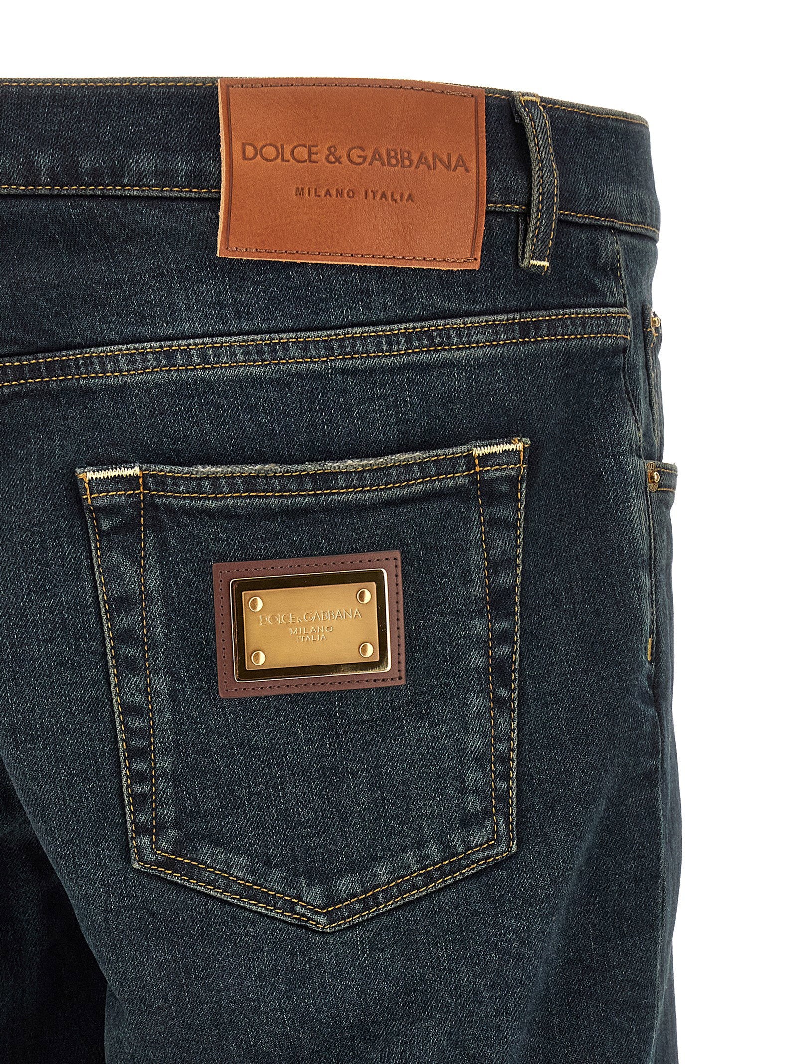 Dolce & Gabbana Logo Plaque Jeans