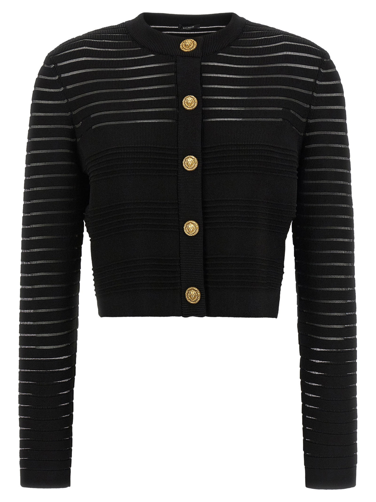 Balmain Semi-transparent Stripes Cardigan