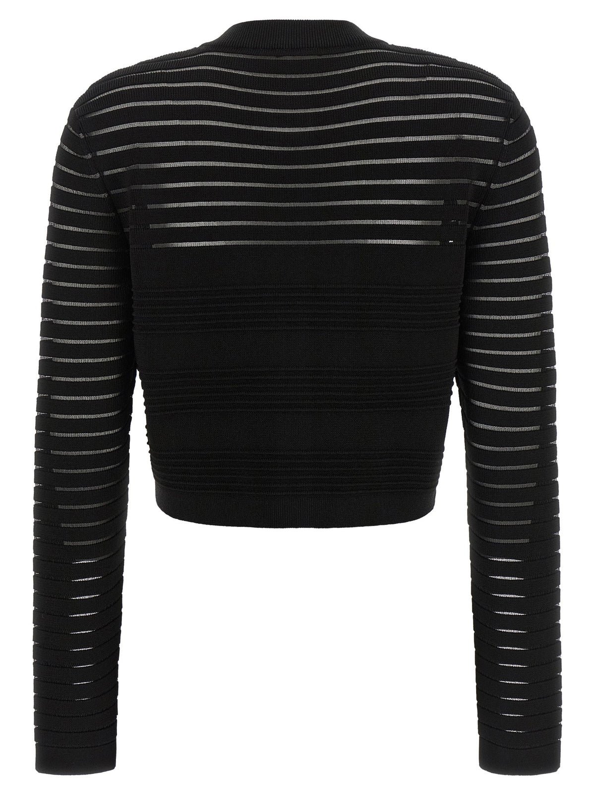 Balmain Semi-transparent Stripes Cardigan