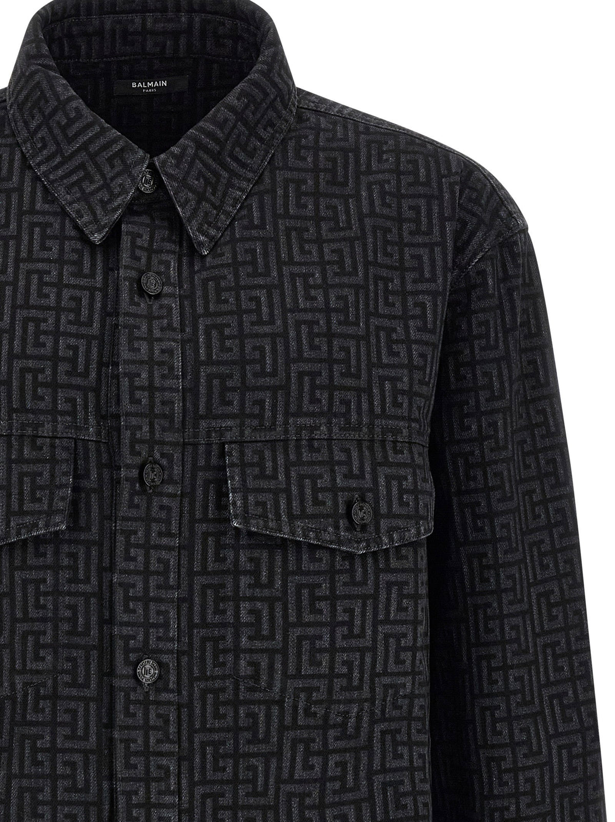Balmain Monogram Pattern Overshirt