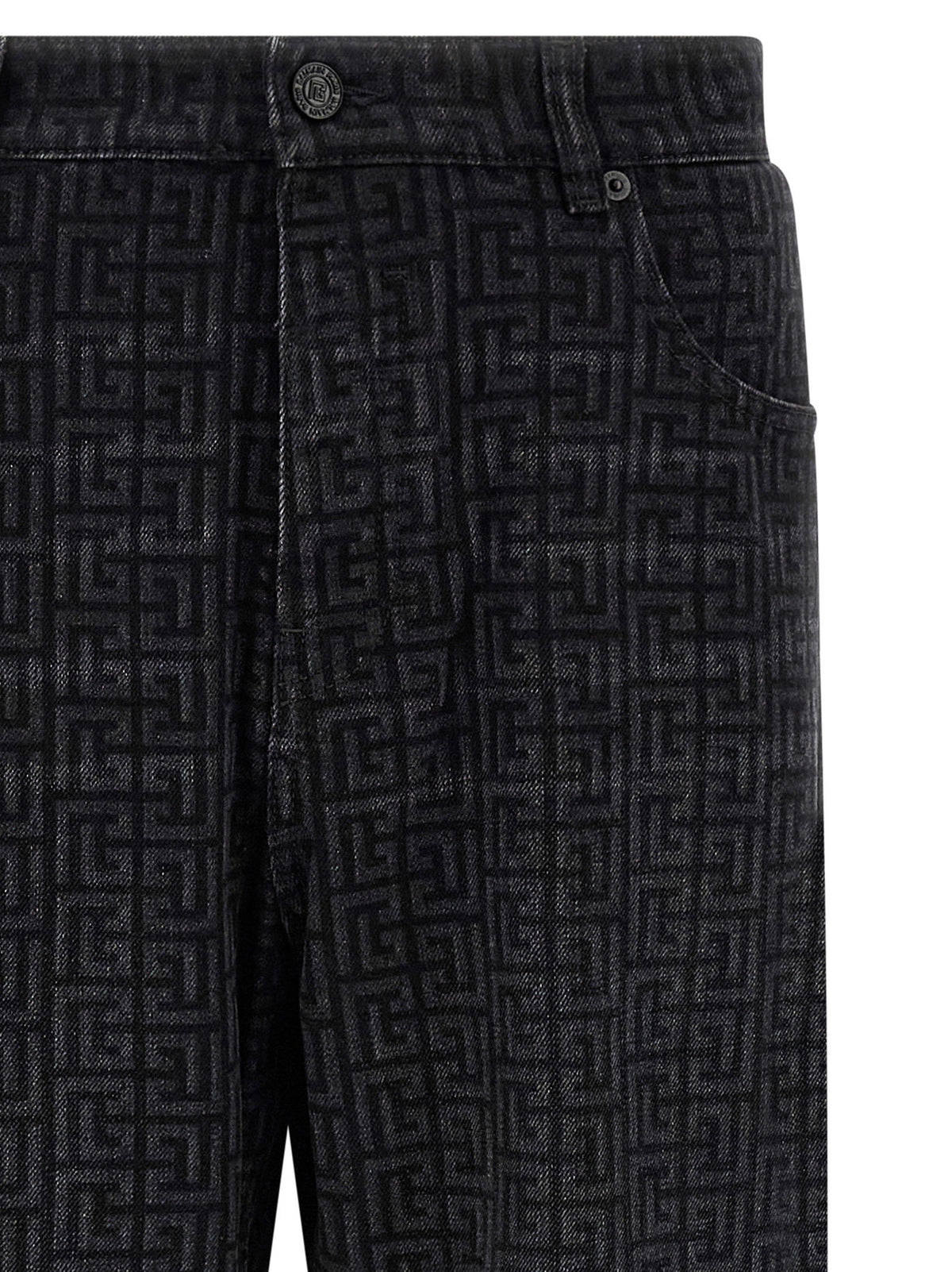 Balmain Monogram Pattern Jeans
