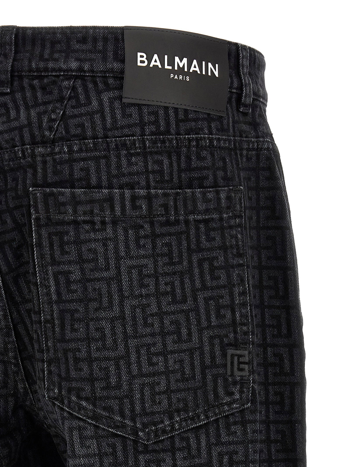 Balmain Monogram Pattern Jeans
