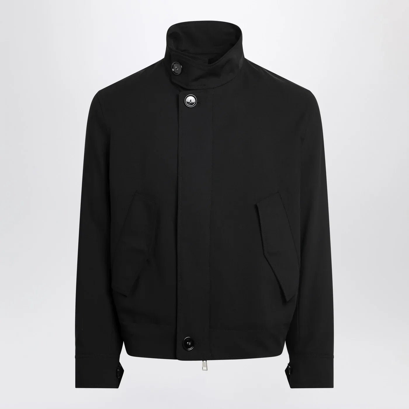 Ami Paris Black zip-up wool jacket