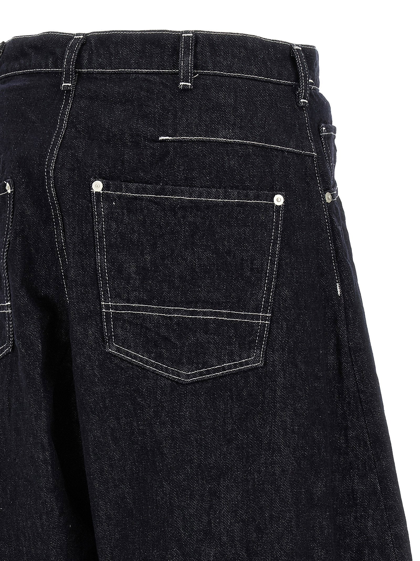 Comme Des Garҫons Homme Contrast Stitching Jeans
