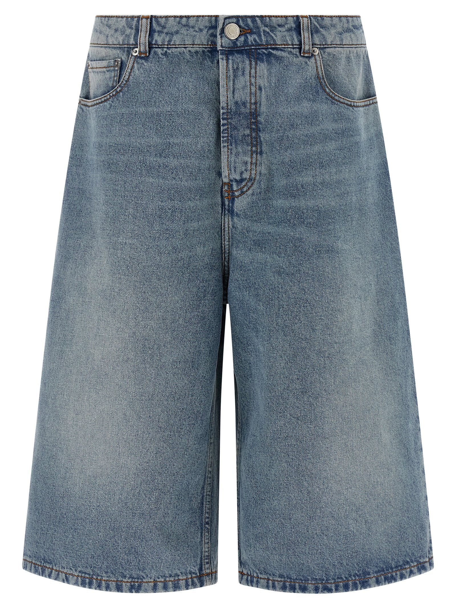 Ami Paris Denim Bermuda Shorts