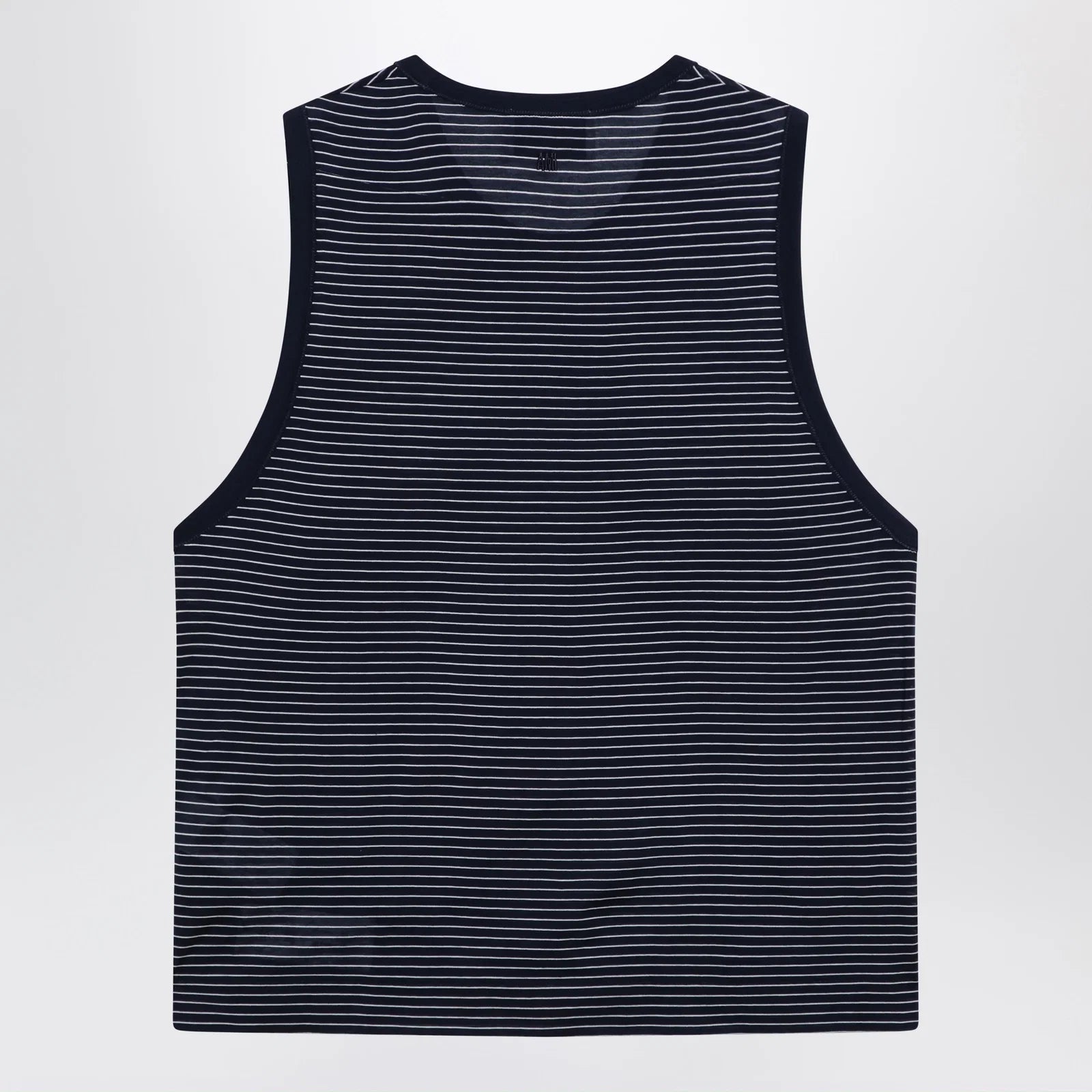 Ami Paris Striped tank top Ink/White with logo