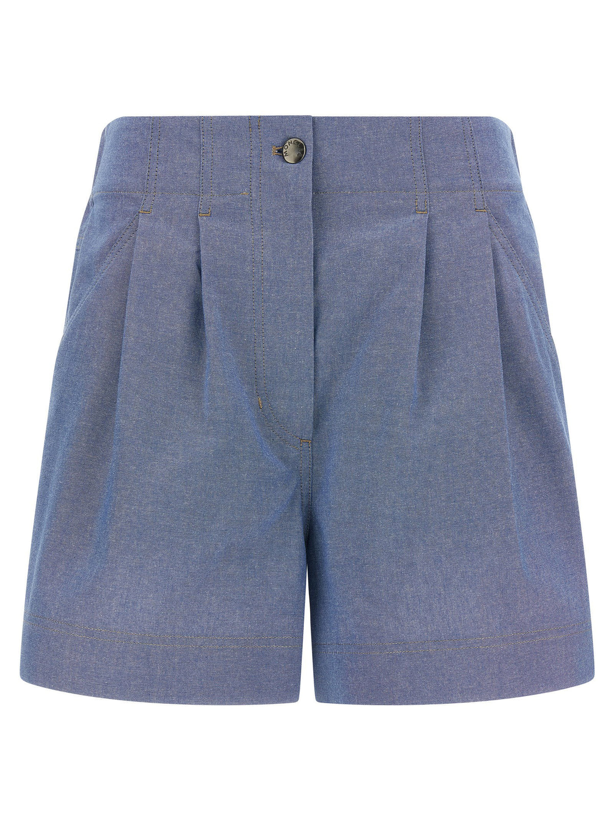 Moncler Grenoble Chambray Cotton Shorts