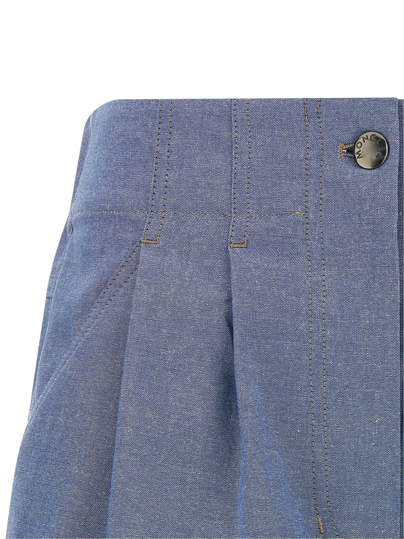 Moncler Grenoble Chambray Cotton Shorts