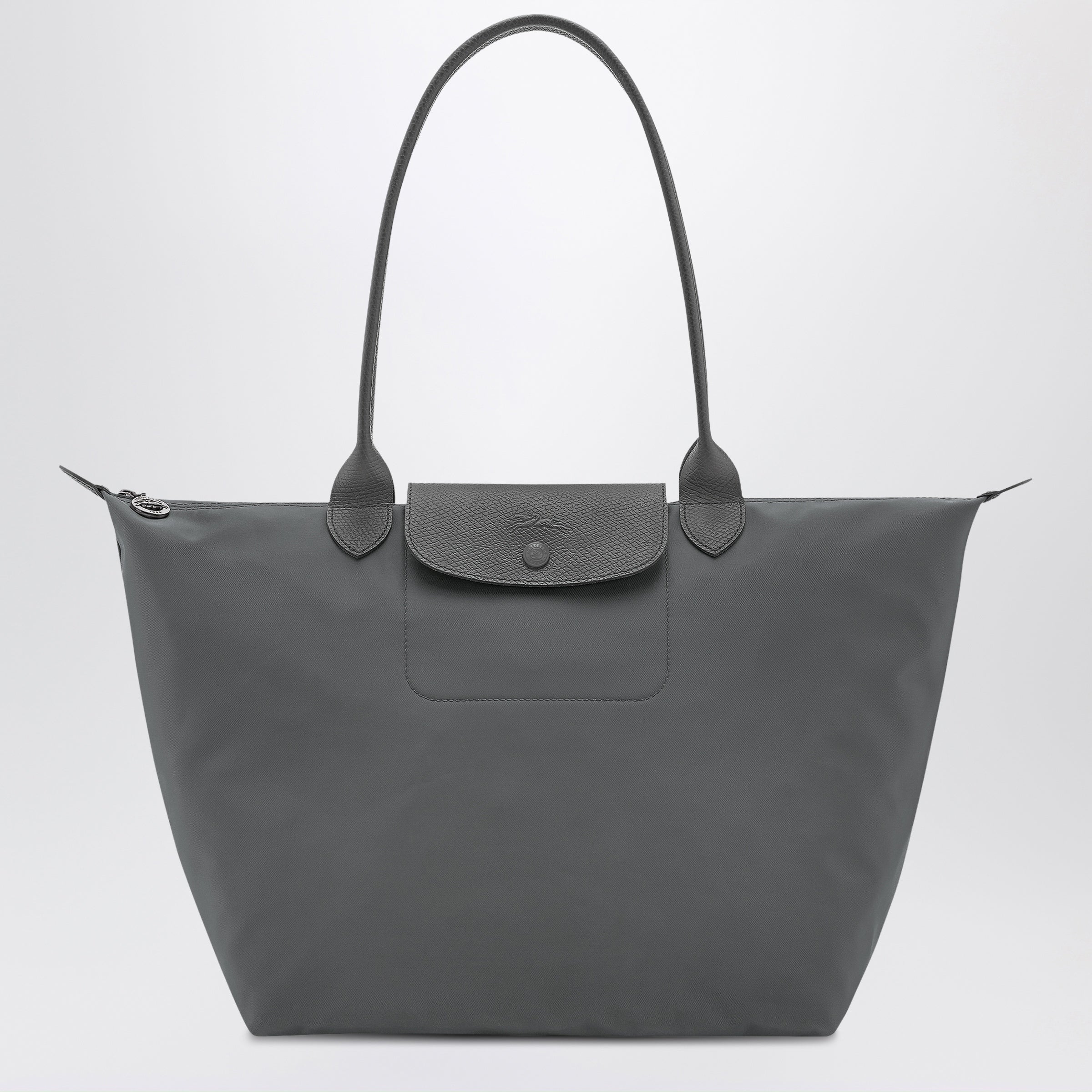 Longchamp Anthracite grey shopping bag L Le Pliage One