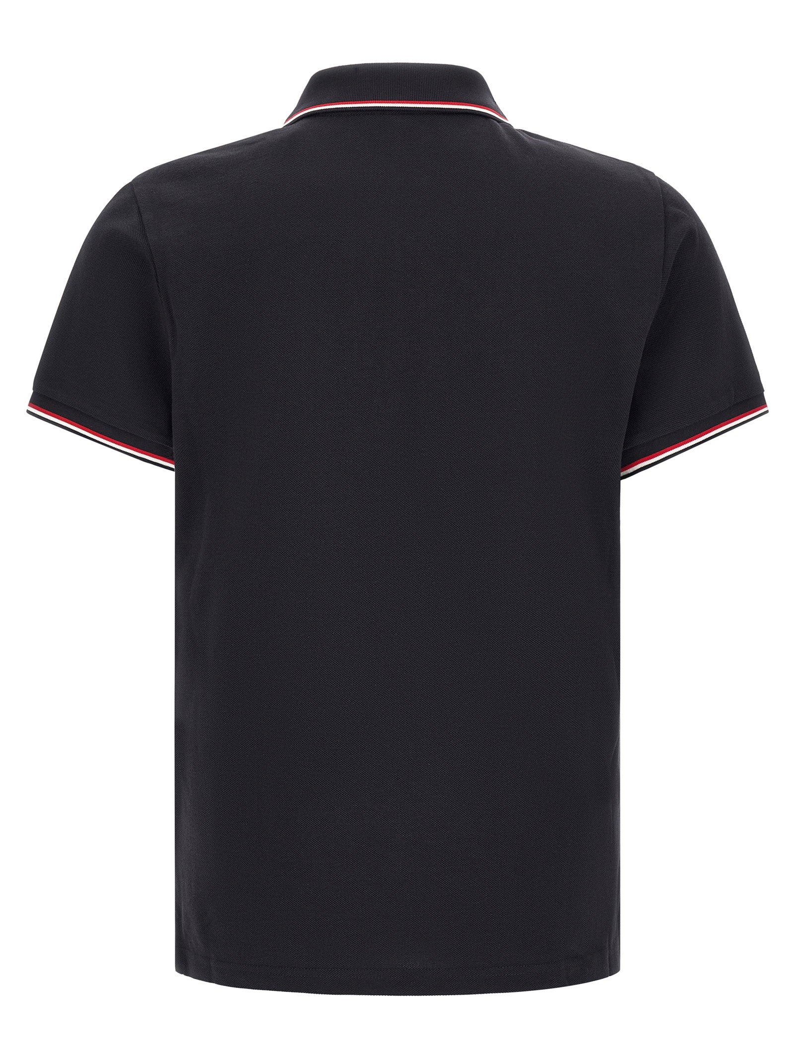 Moncler Tricolor Trim Polo Shirt
