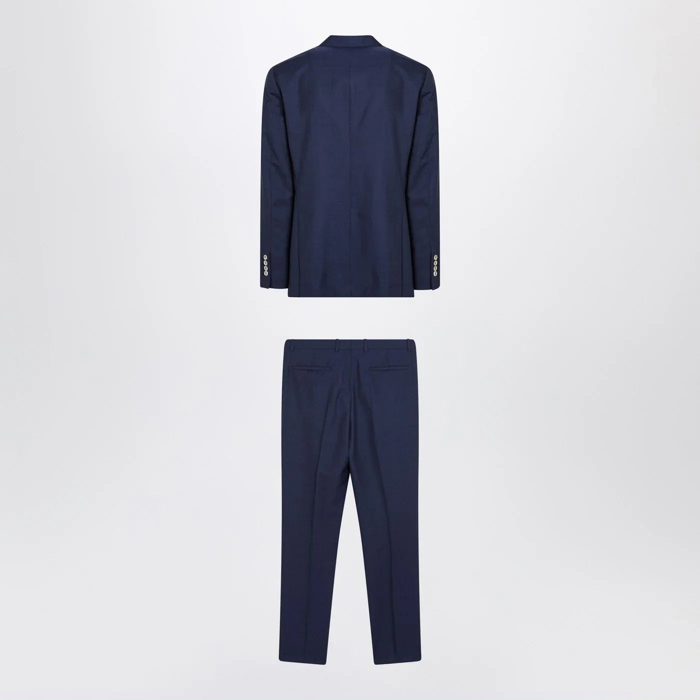 Brunello Cucinelli Blue single-breasted wool suit