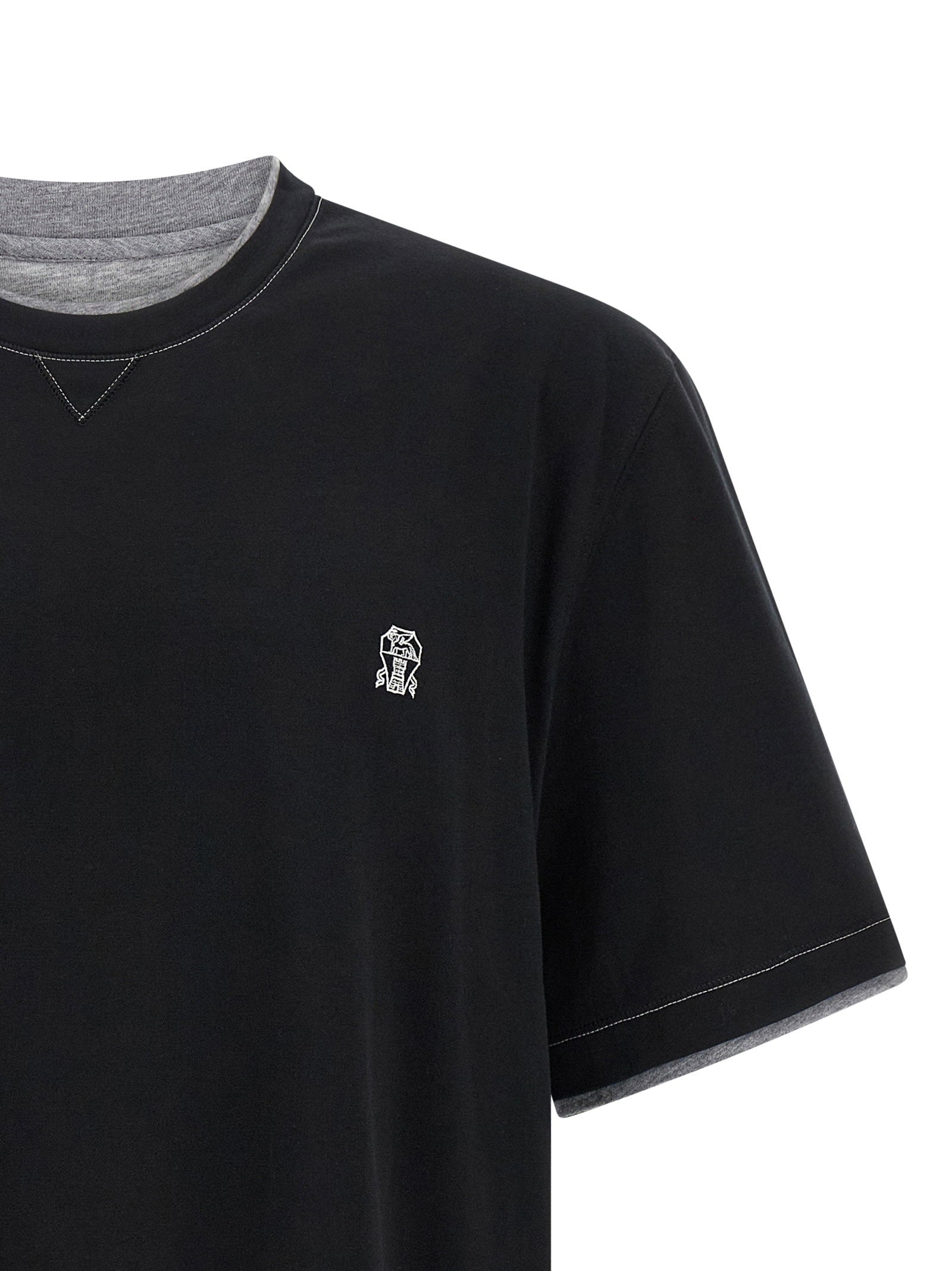 Brunello Cucinelli Double Layer T-shirt